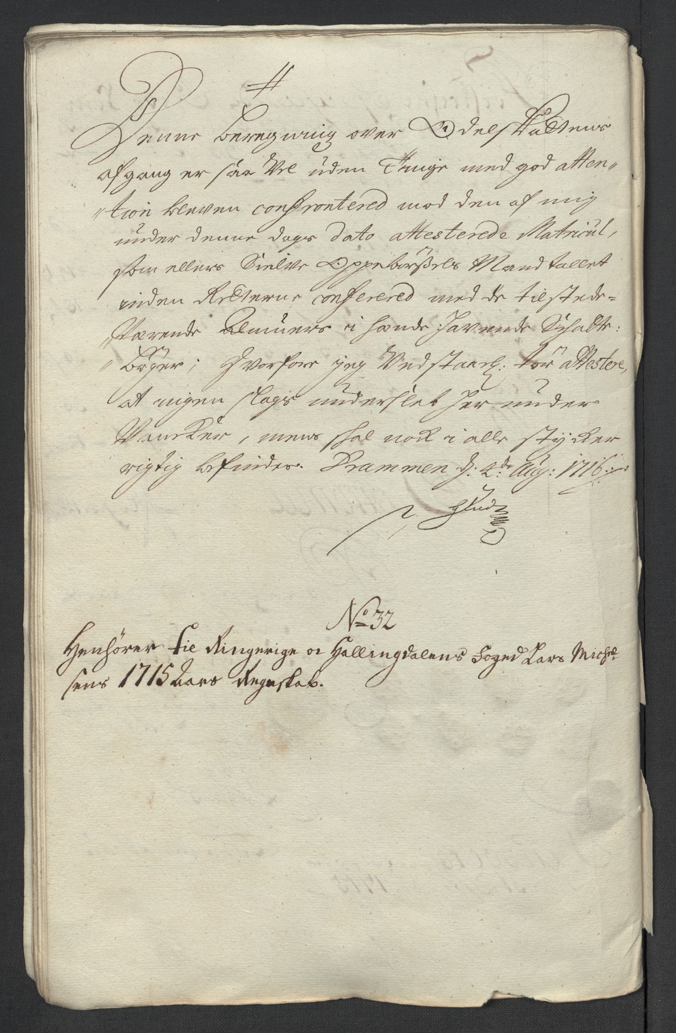 Rentekammeret inntil 1814, Reviderte regnskaper, Fogderegnskap, RA/EA-4092/R23/L1473: Fogderegnskap Ringerike og Hallingdal, 1715, s. 308
