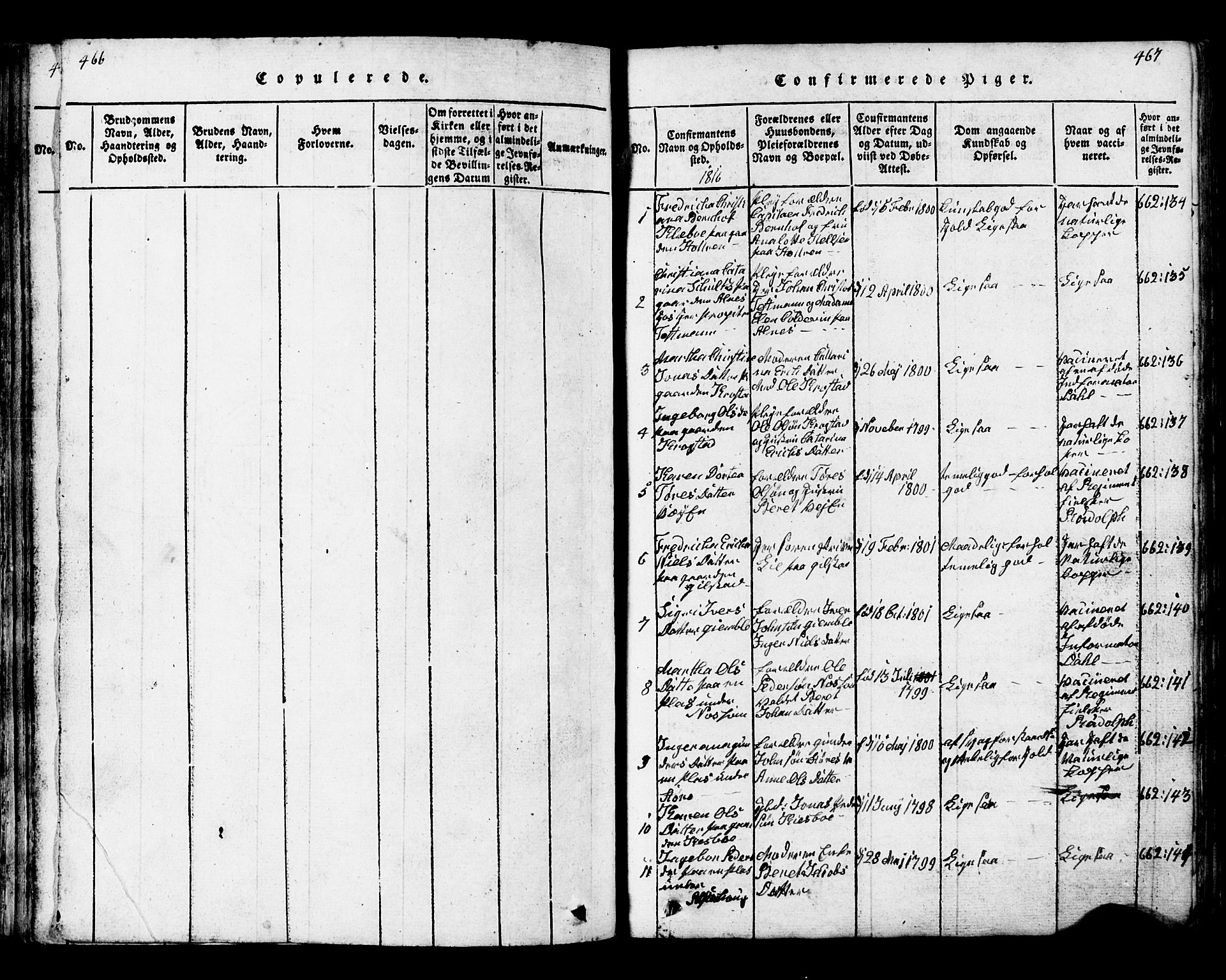 Ministerialprotokoller, klokkerbøker og fødselsregistre - Nord-Trøndelag, SAT/A-1458/717/L0169: Klokkerbok nr. 717C01, 1816-1834, s. 466-467
