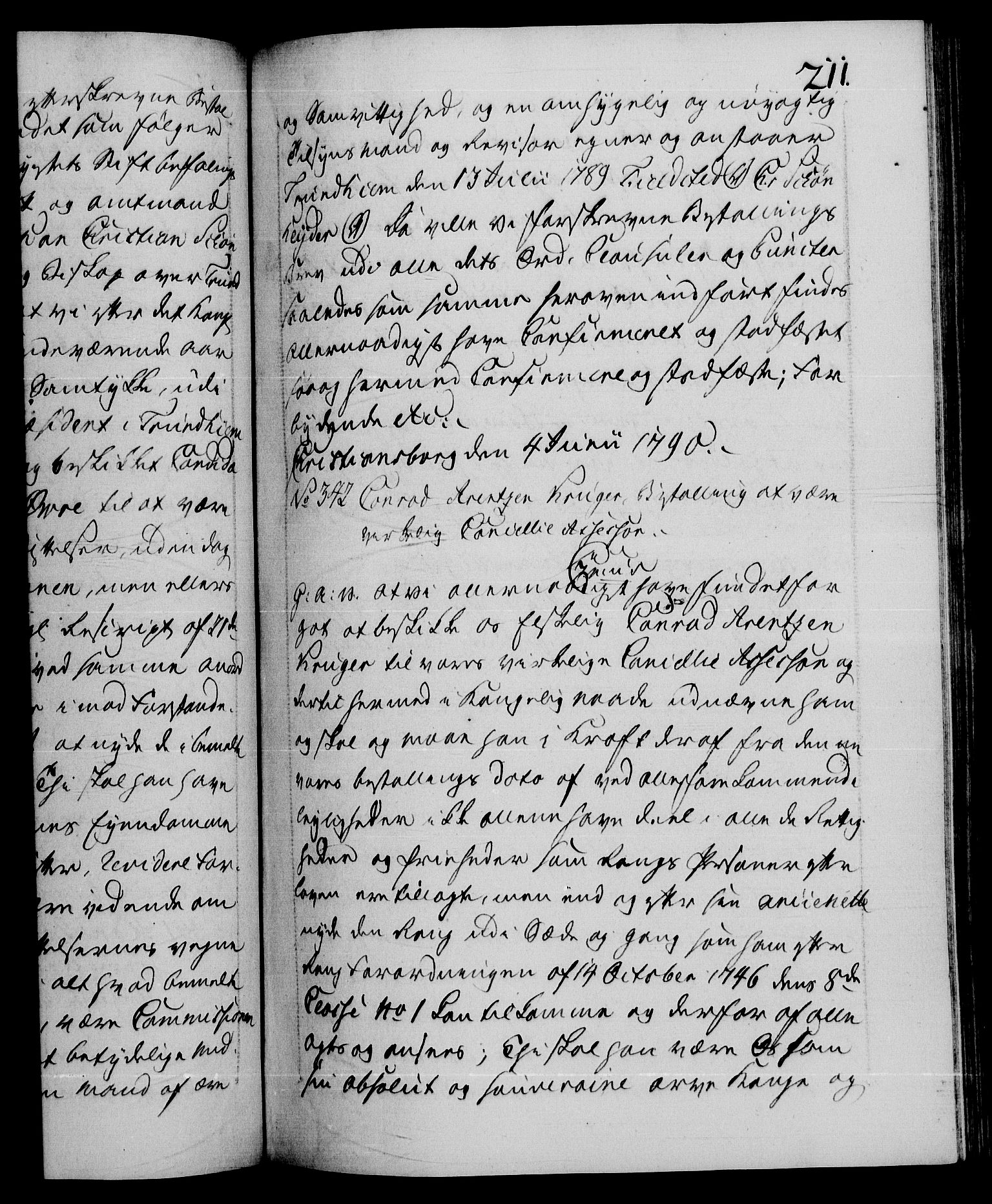 Danske Kanselli 1572-1799, RA/EA-3023/F/Fc/Fca/Fcaa/L0053: Norske registre, 1790-1791, s. 211a