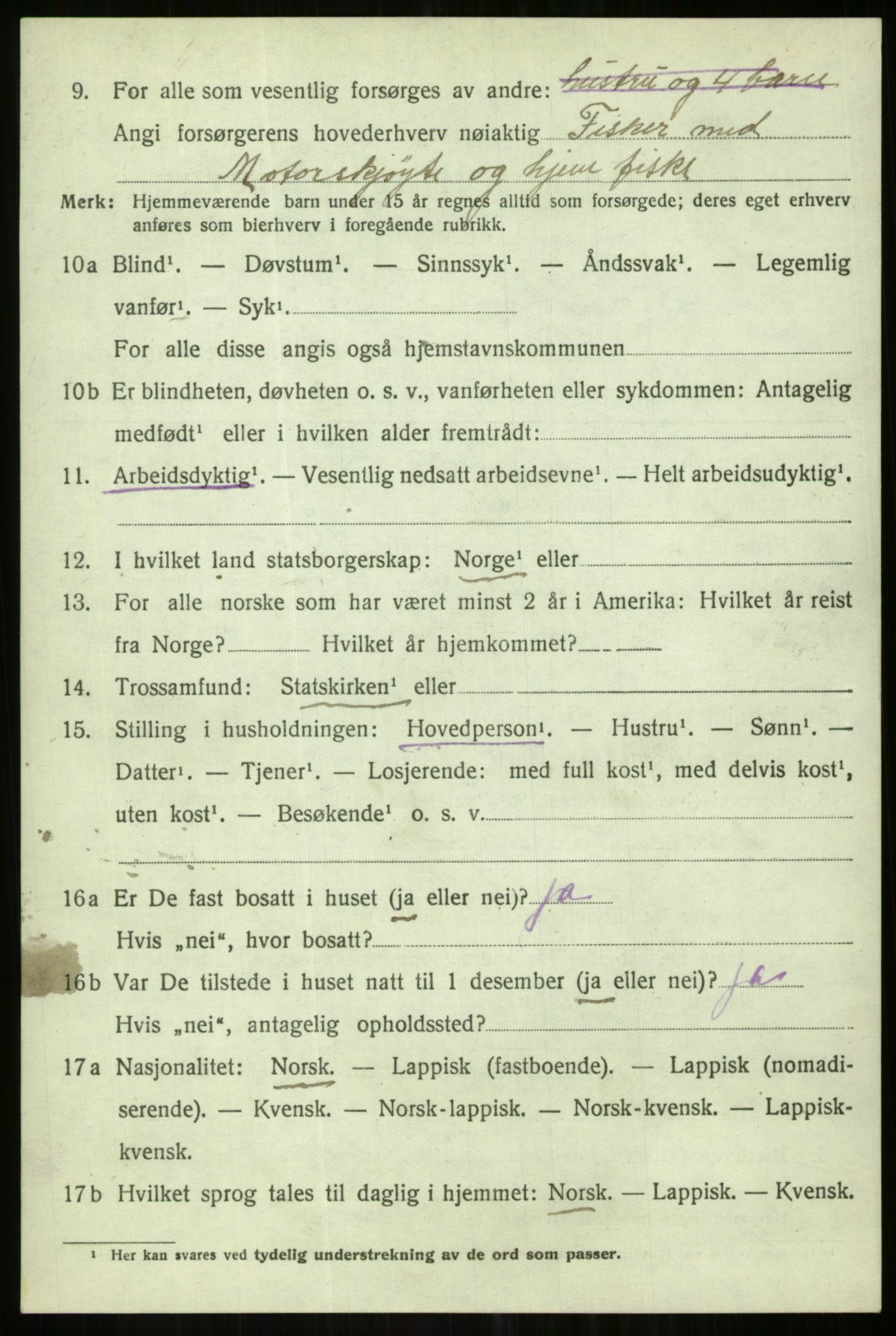 SATØ, Folketelling 1920 for 1936 Karlsøy herred, 1920, s. 4037