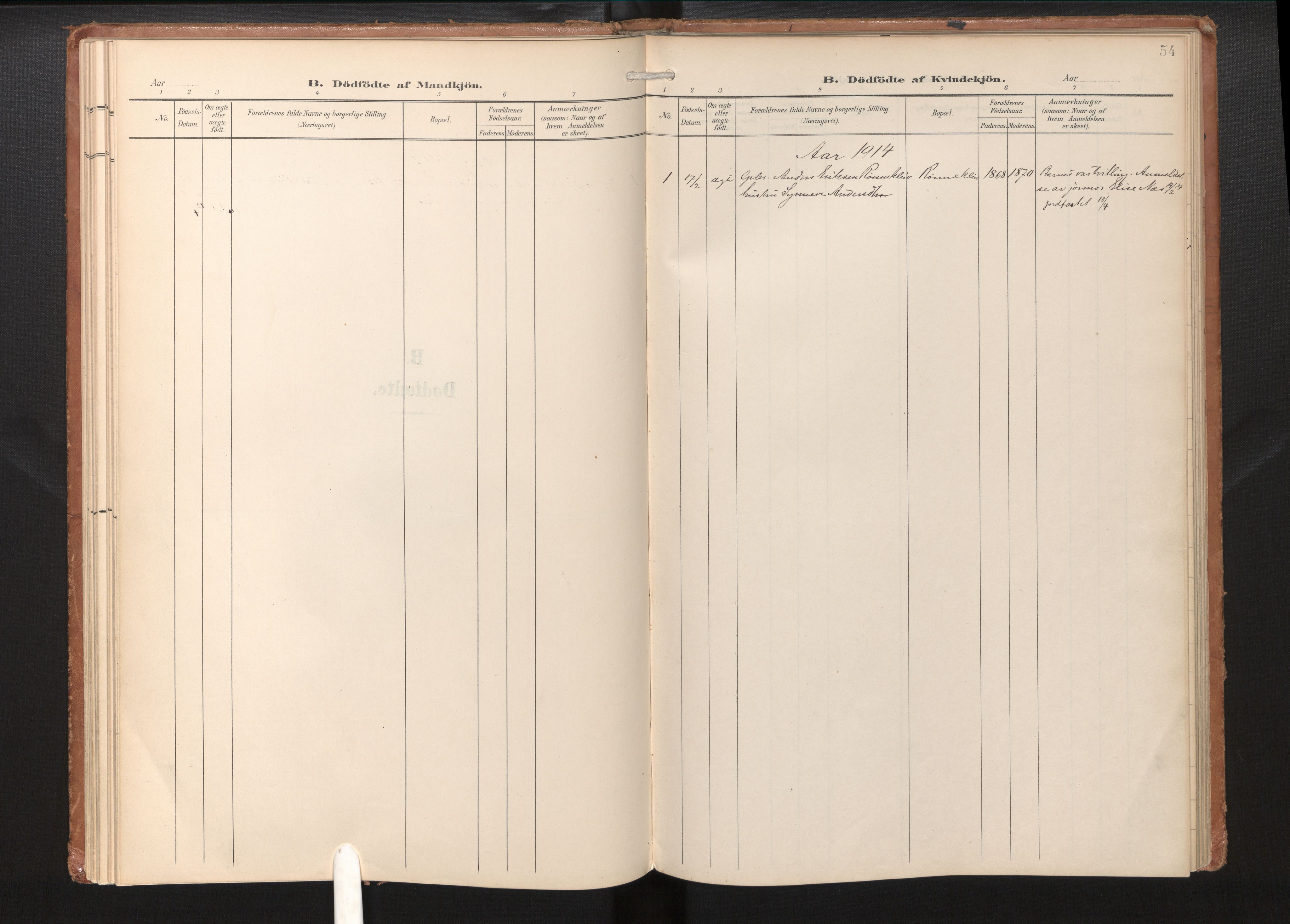 Gloppen sokneprestembete, SAB/A-80101/H/Haa/Haae/L0002: Ministerialbok nr. E 2, 1904-1925, s. 53b-54a