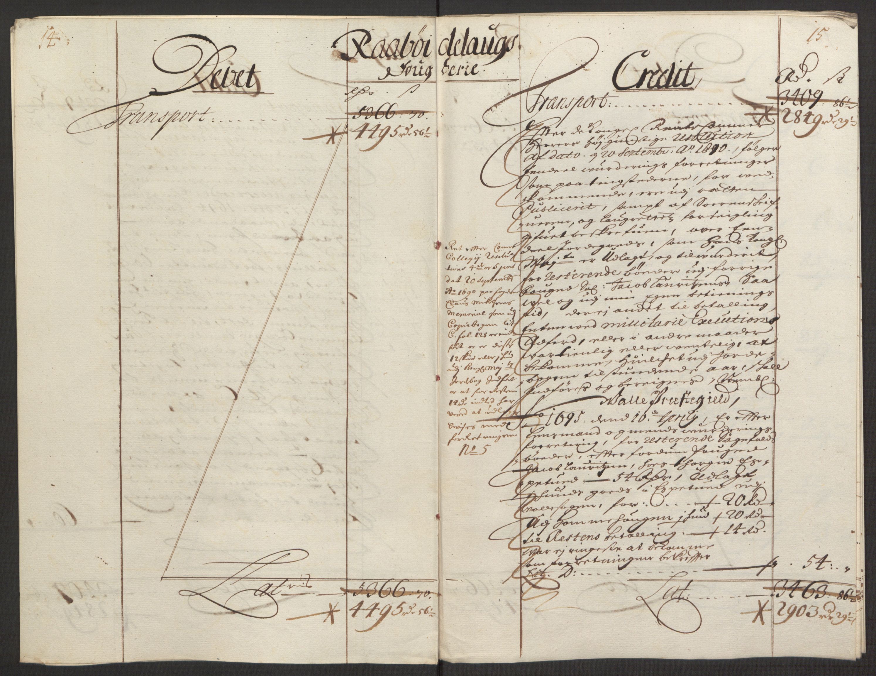Rentekammeret inntil 1814, Reviderte regnskaper, Fogderegnskap, RA/EA-4092/R40/L2444: Fogderegnskap Råbyggelag, 1693-1696, s. 208