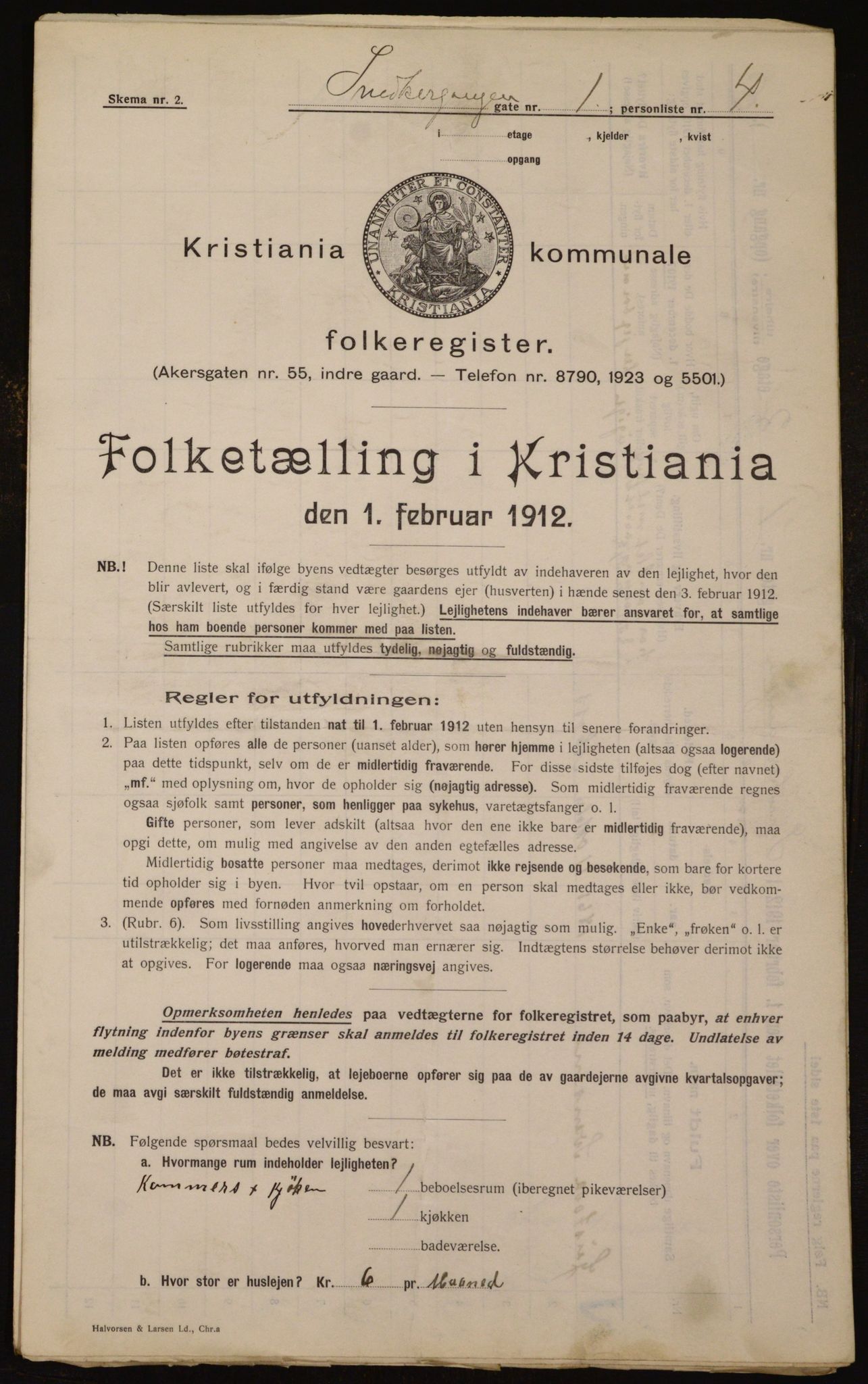 OBA, Kommunal folketelling 1.2.1912 for Kristiania, 1912, s. 98235