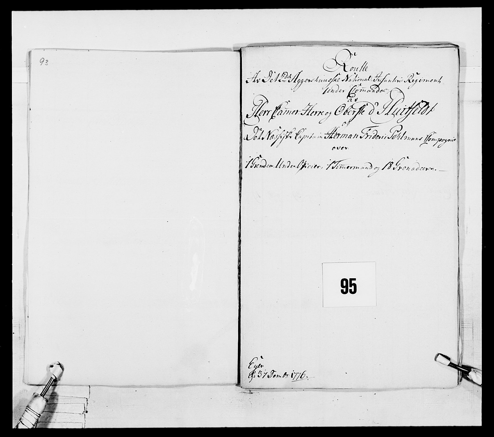 Generalitets- og kommissariatskollegiet, Det kongelige norske kommissariatskollegium, AV/RA-EA-5420/E/Eh/L0043a: 2. Akershusiske nasjonale infanteriregiment, 1767-1778, s. 601
