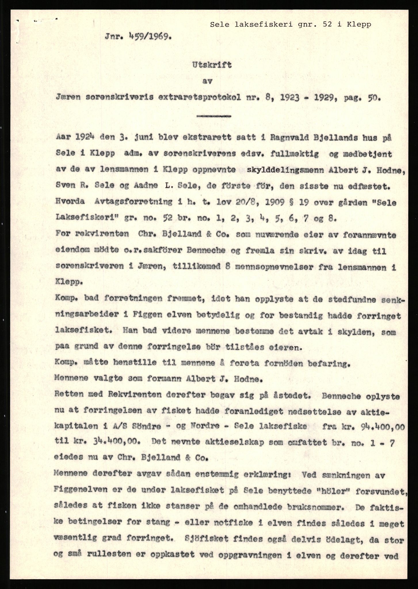 Statsarkivet i Stavanger, SAST/A-101971/03/Y/Yj/L0073: Avskrifter sortert etter gårdsnavn: Sandstøl ytre - Selland, 1750-1930, s. 474