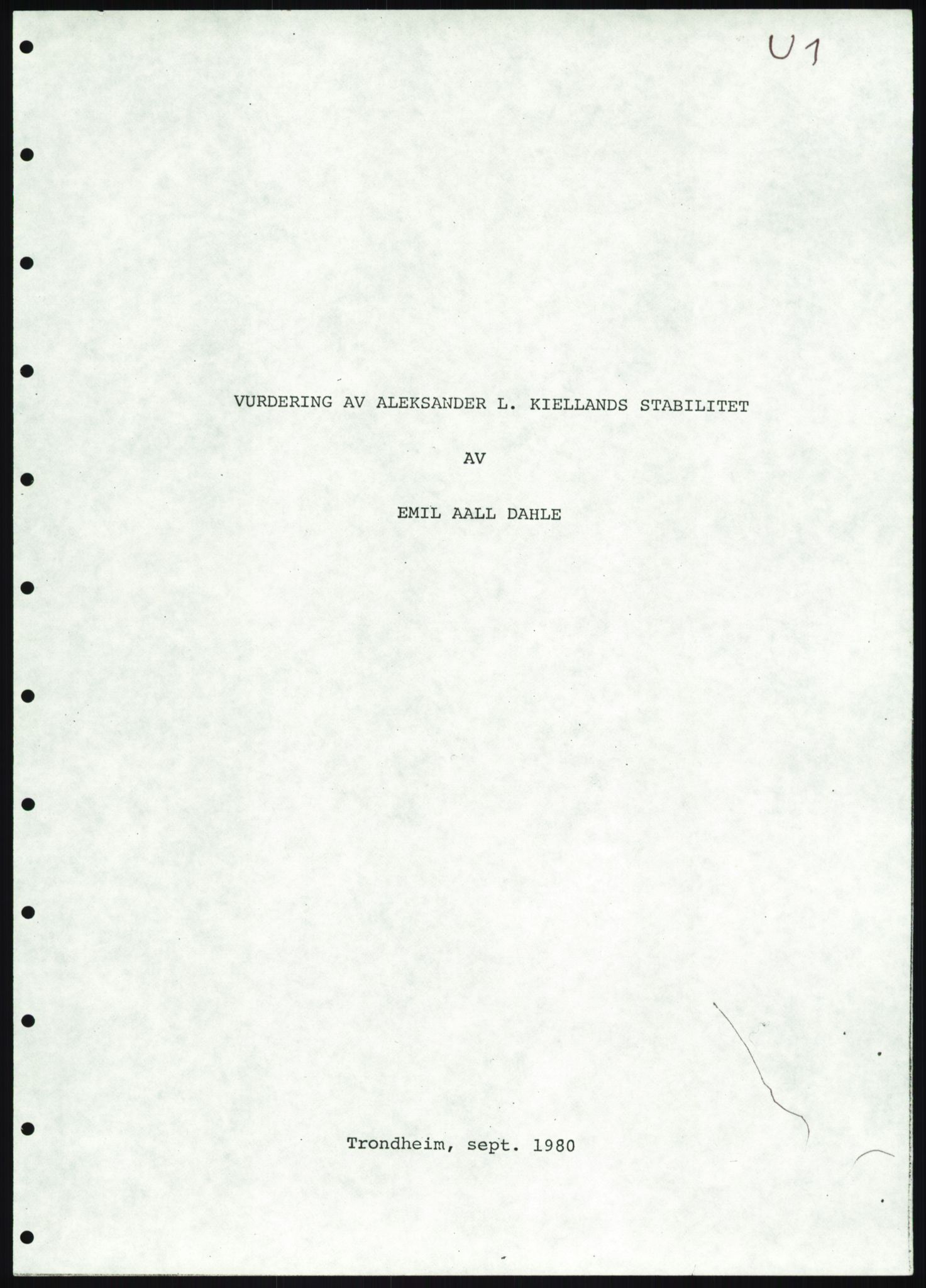 Justisdepartementet, Granskningskommisjonen ved Alexander Kielland-ulykken 27.3.1980, RA/S-1165/D/L0019: S Værforhold (Doku.liste + S1-S5 av 5)/ T (T1-T2)/ U Stabilitet (Doku.liste + U1-U5 av 5), 1980-1981, s. 662