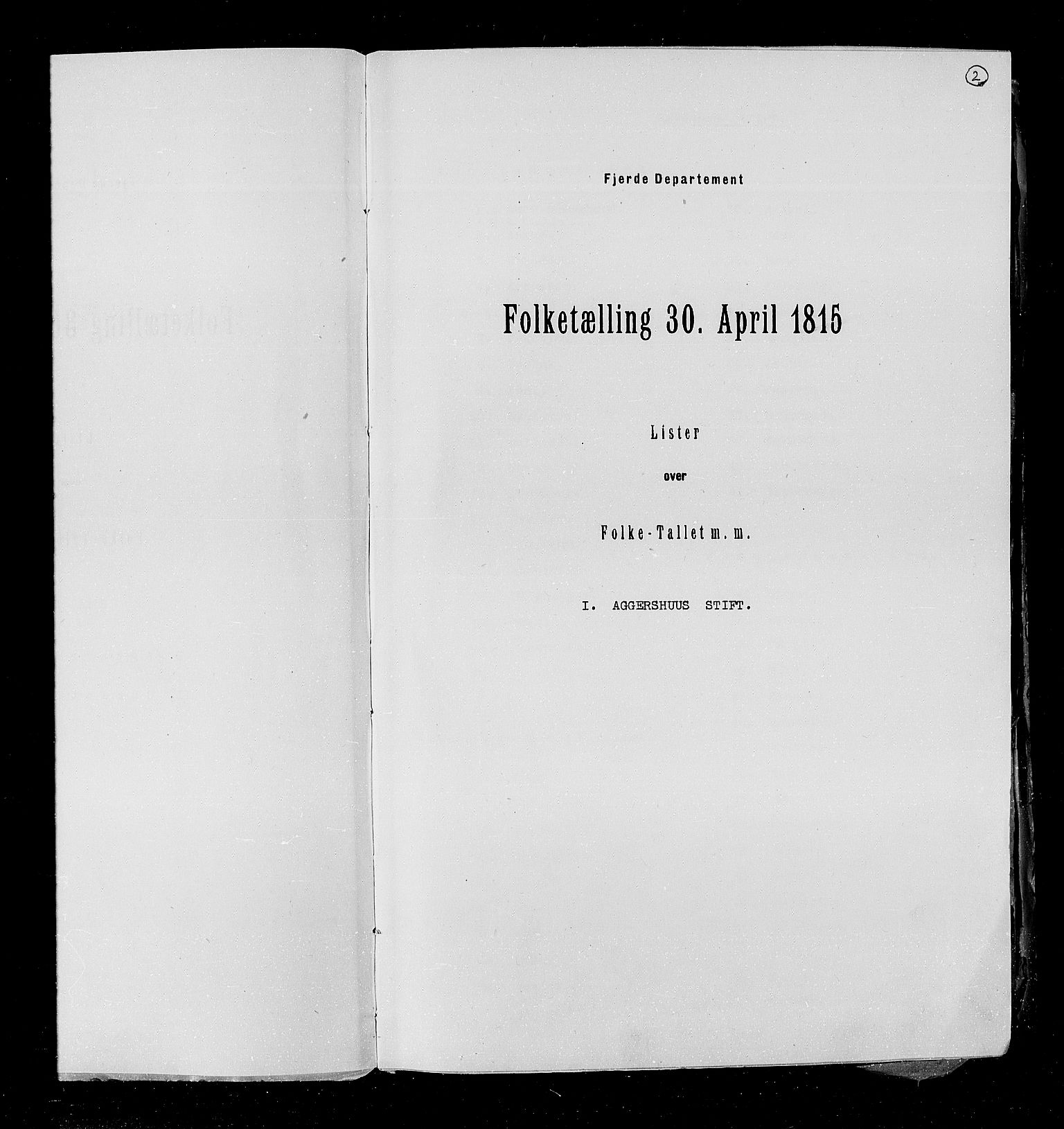 RA, Folketellingen 1815, bind 1: Akershus stift og Kristiansand stift, 1815, s. 3