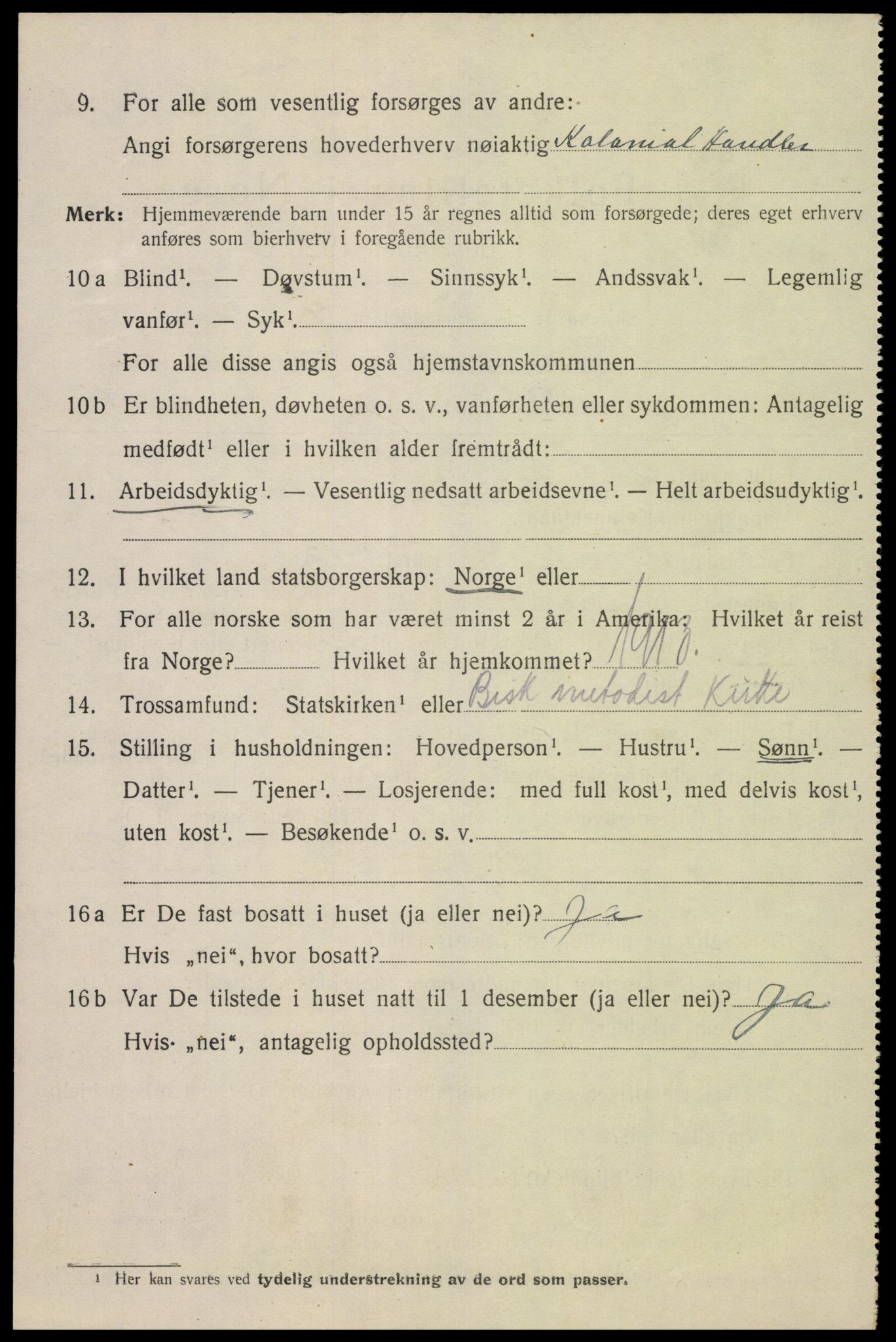 SAK, Folketelling 1920 for 1004 Flekkefjord kjøpstad, 1920, s. 3201