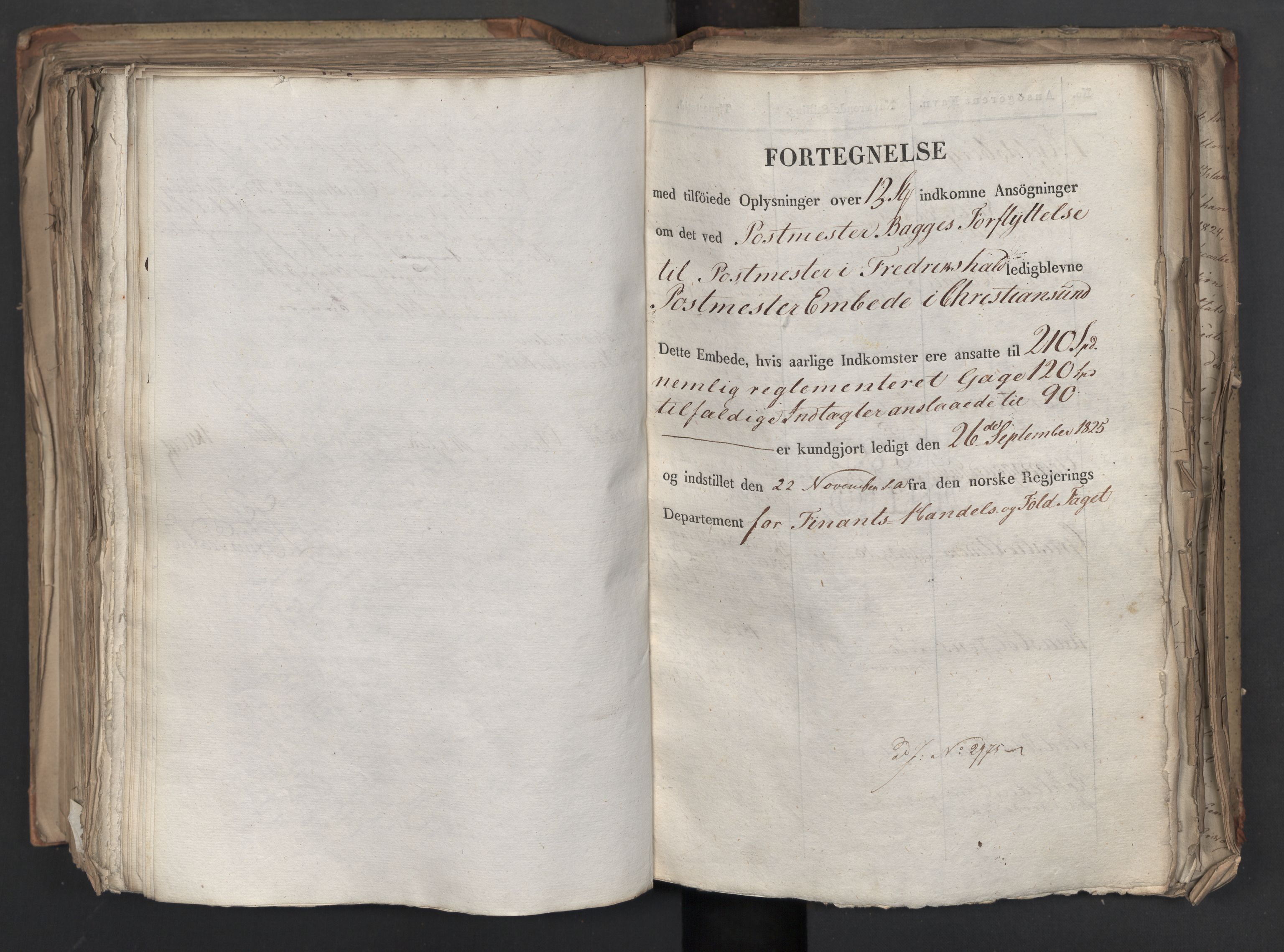 Statsrådsavdelingen i Stockholm, AV/RA-S-1003/D/Da/L0044: Regjeringsinnstillinger nr. 2846-3066, 1825, s. 378