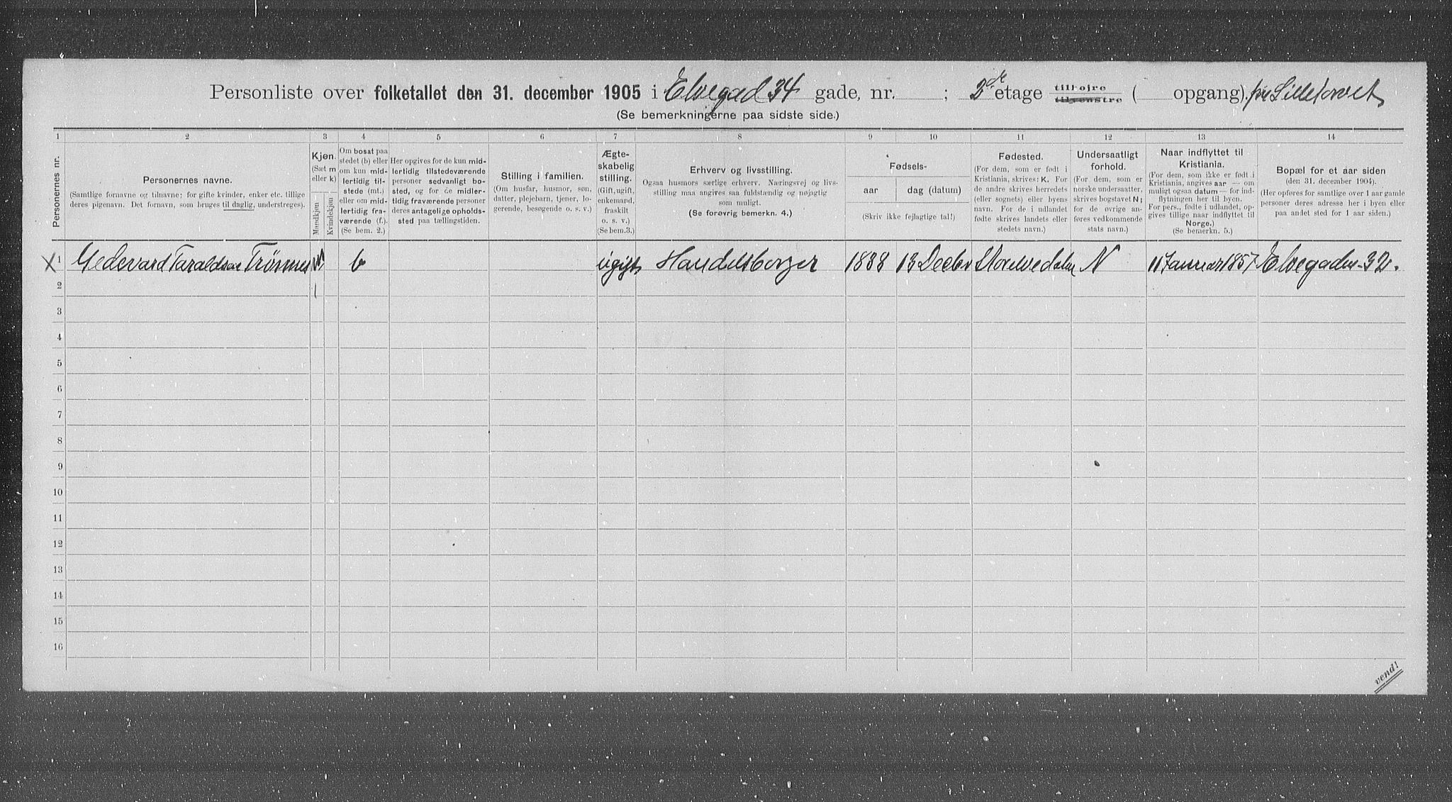 OBA, Kommunal folketelling 31.12.1905 for Kristiania kjøpstad, 1905, s. 10570