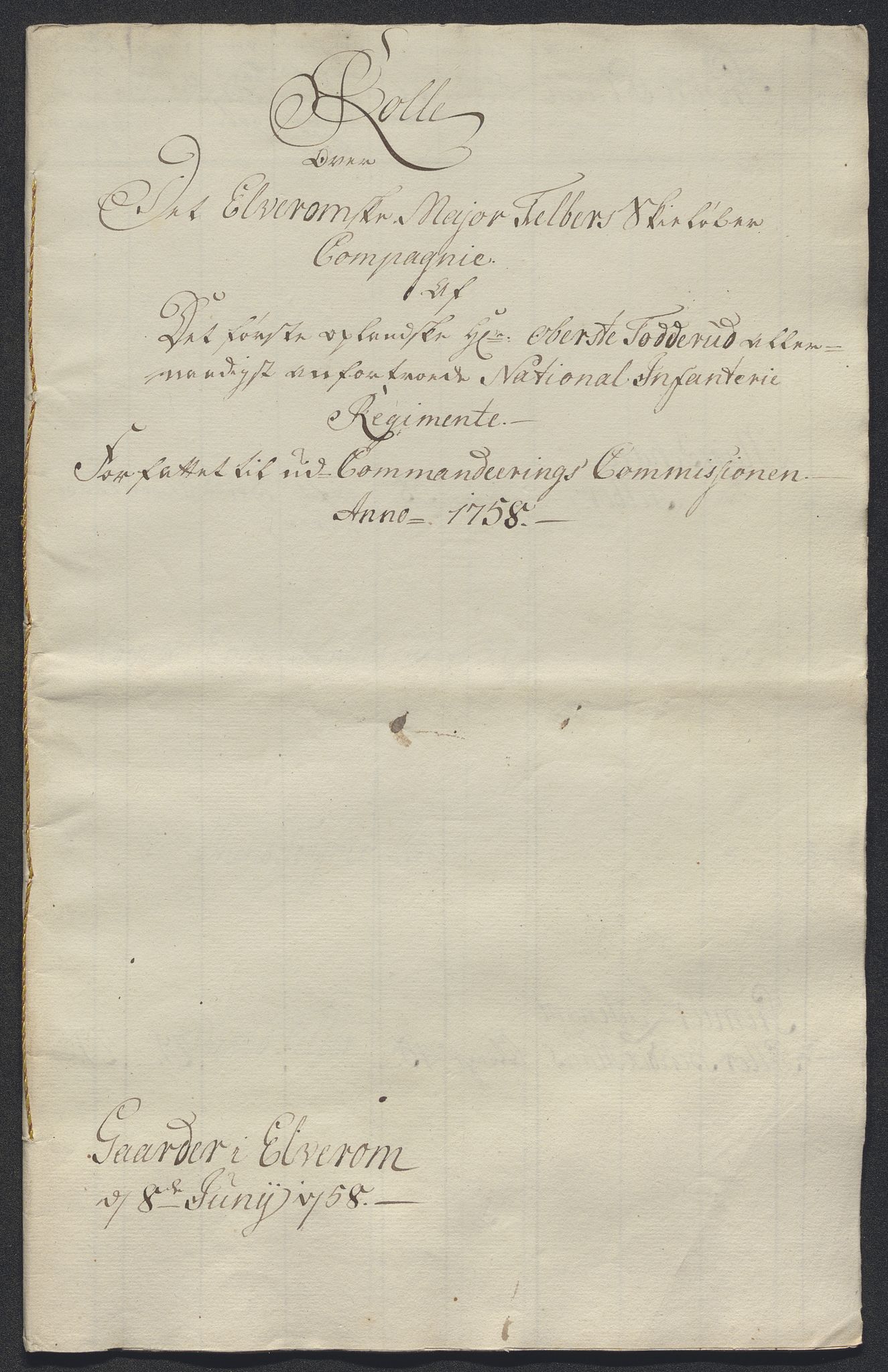 Kommanderende general (KG I) med Det norske krigsdirektorium, AV/RA-EA-5419/E/Ec/L0021: Ruller over nedkommanderte mannskap, 1758-1762, s. 235