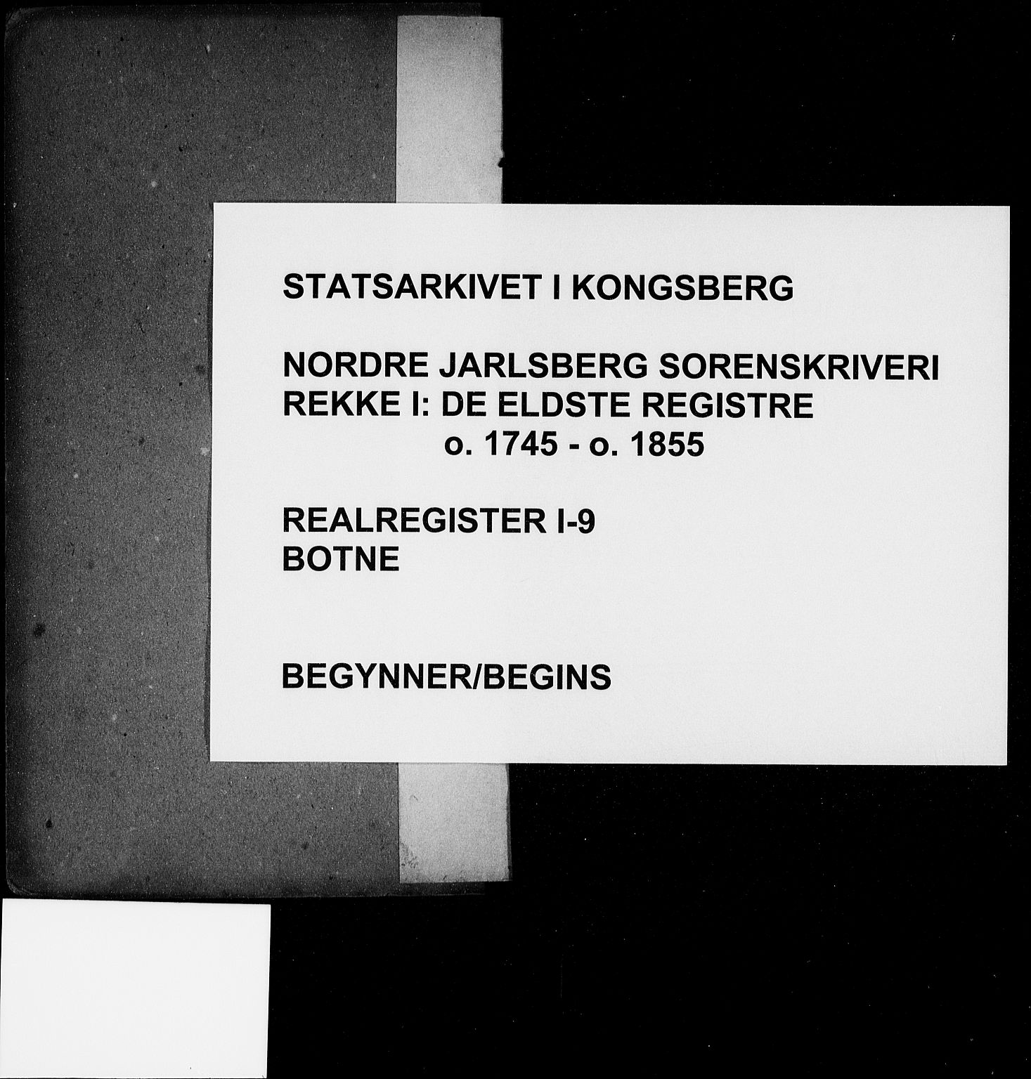 Nordre Jarlsberg sorenskriveri, SAKO/A-80/G/Gb/Gba/L0009: Panteregister nr. I 9
