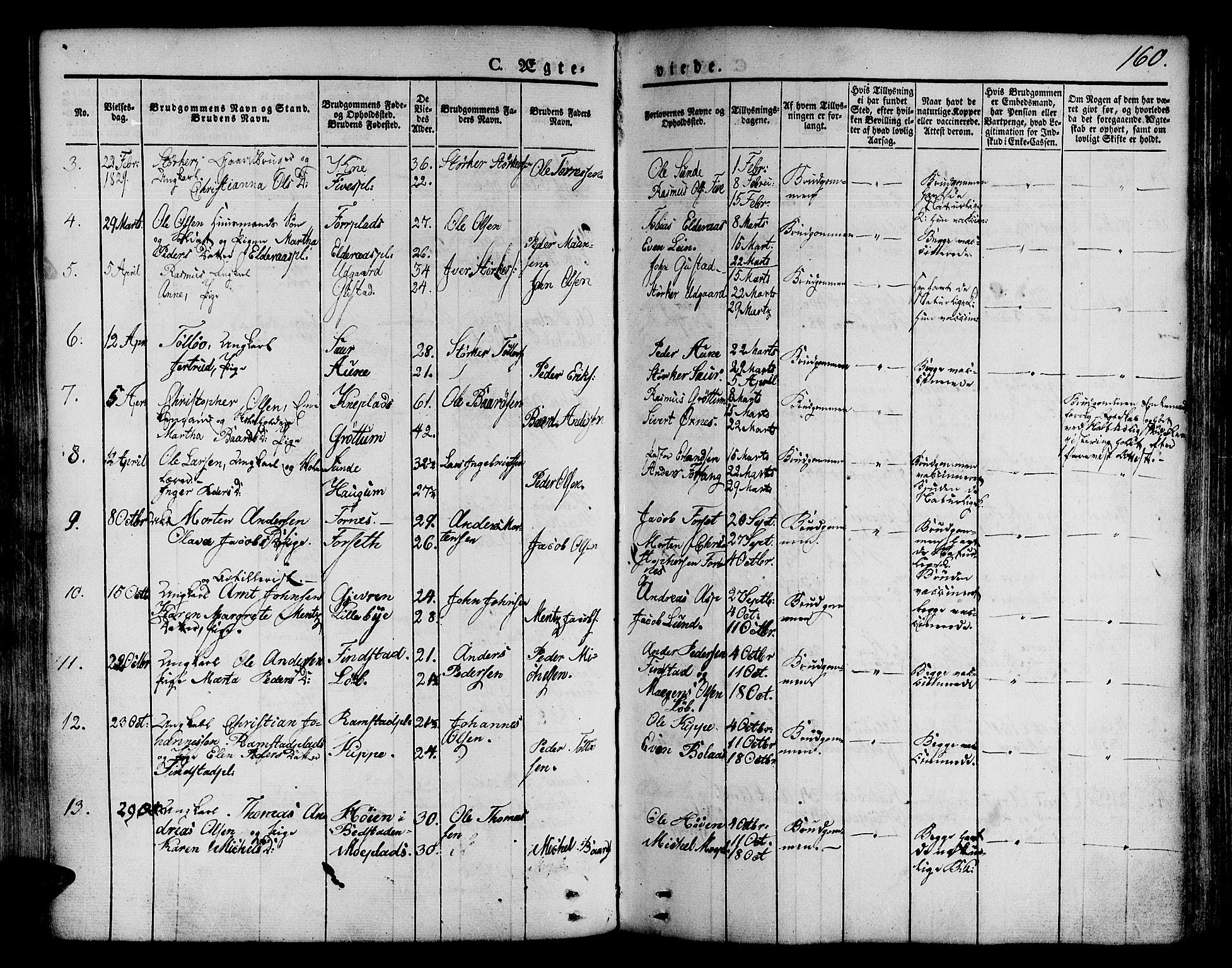 Ministerialprotokoller, klokkerbøker og fødselsregistre - Nord-Trøndelag, SAT/A-1458/746/L0445: Ministerialbok nr. 746A04, 1826-1846, s. 160