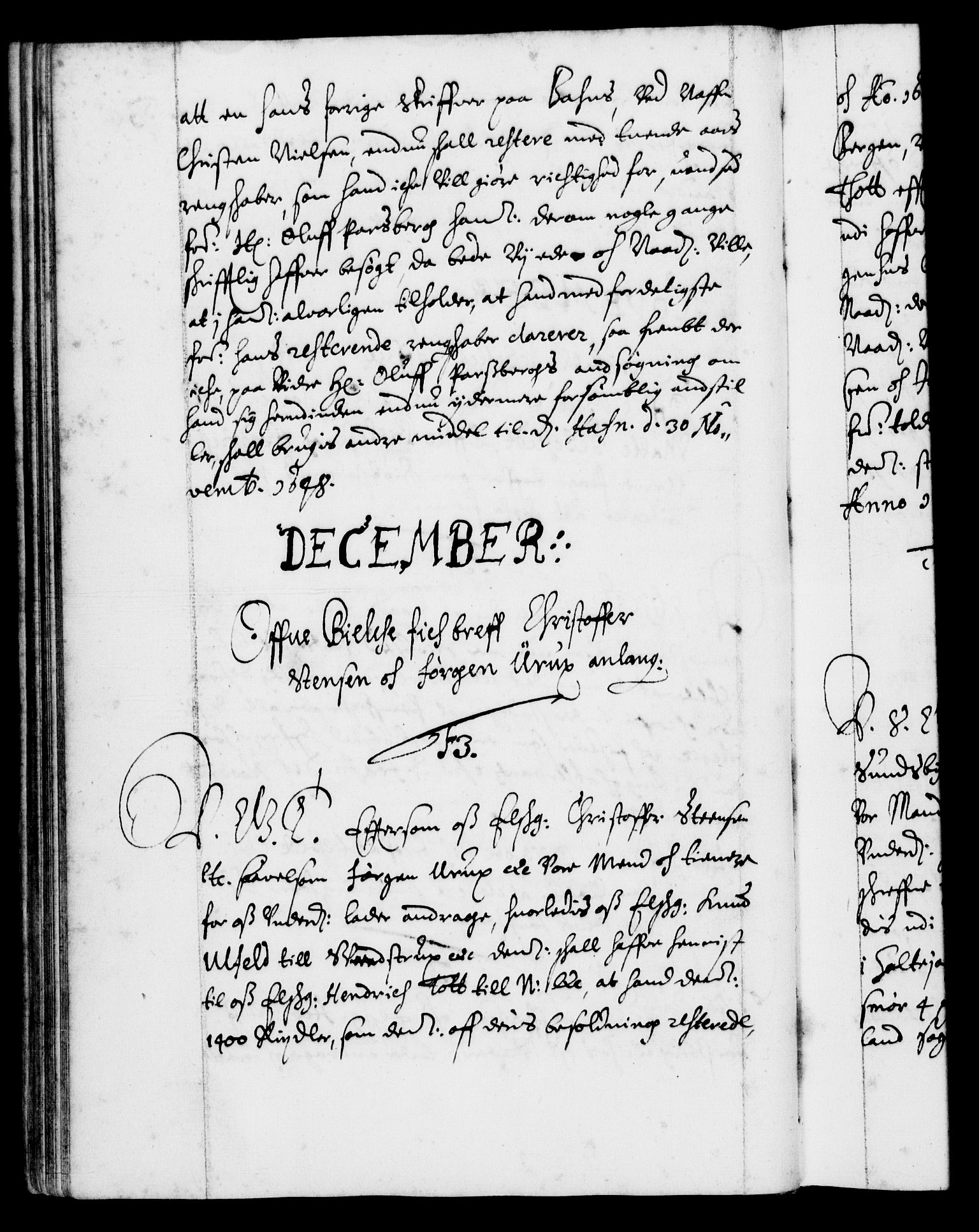Danske Kanselli 1572-1799, RA/EA-3023/F/Fc/Fca/Fcab/L0008: Norske tegnelser (mikrofilm), 1648-1652, s. 33b
