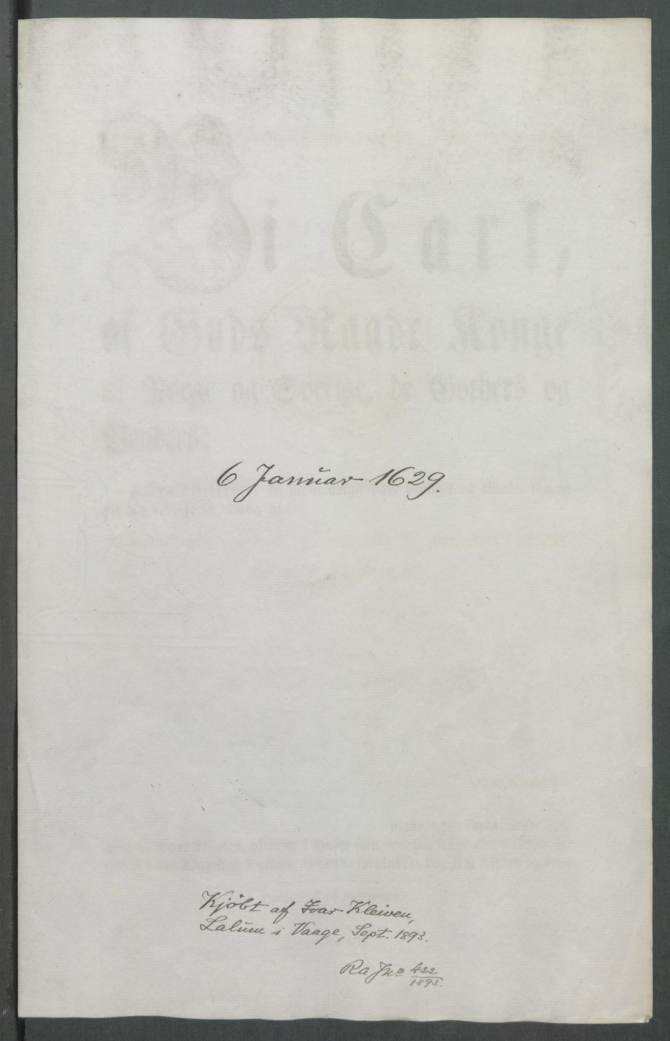 Riksarkivets diplomsamling, AV/RA-EA-5965/F02/L0138: Dokumenter, 1629, s. 2