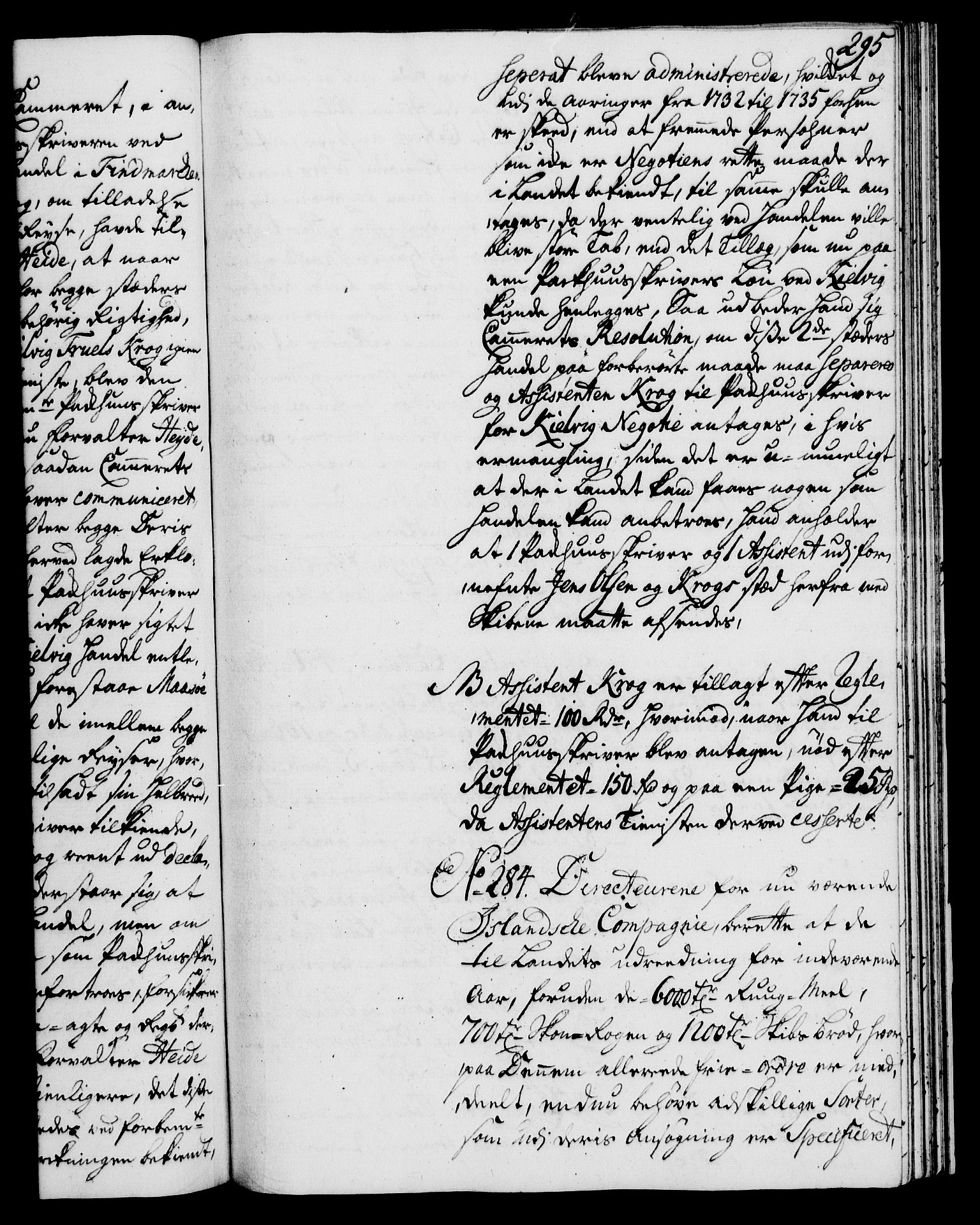 Rentekammeret, Kammerkanselliet, AV/RA-EA-3111/G/Gh/Gha/L0025: Norsk ekstraktmemorialprotokoll (merket RK 53.70), 1743-1744, s. 295