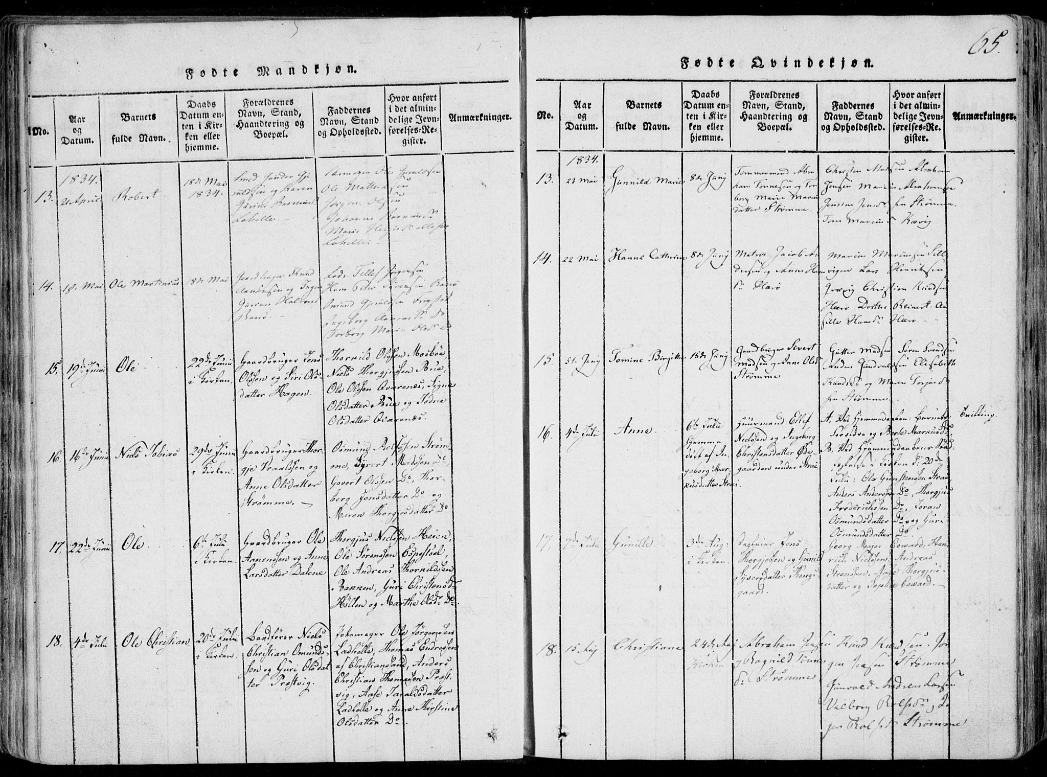 Oddernes sokneprestkontor, AV/SAK-1111-0033/F/Fa/Faa/L0005: Ministerialbok nr. A 5, 1820-1838, s. 65