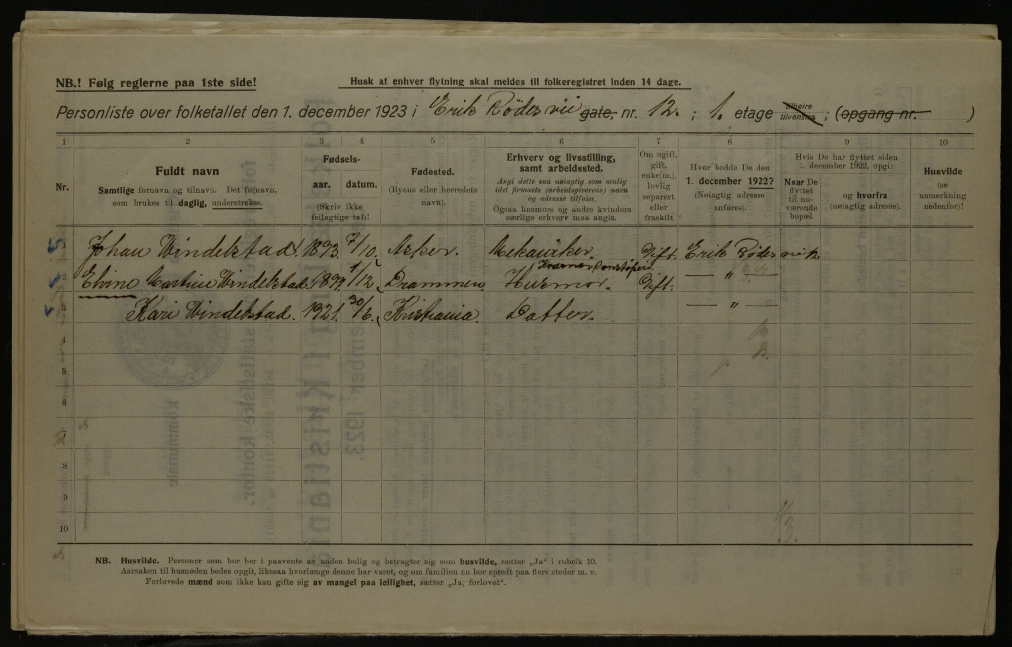 OBA, Kommunal folketelling 1.12.1923 for Kristiania, 1923, s. 21760