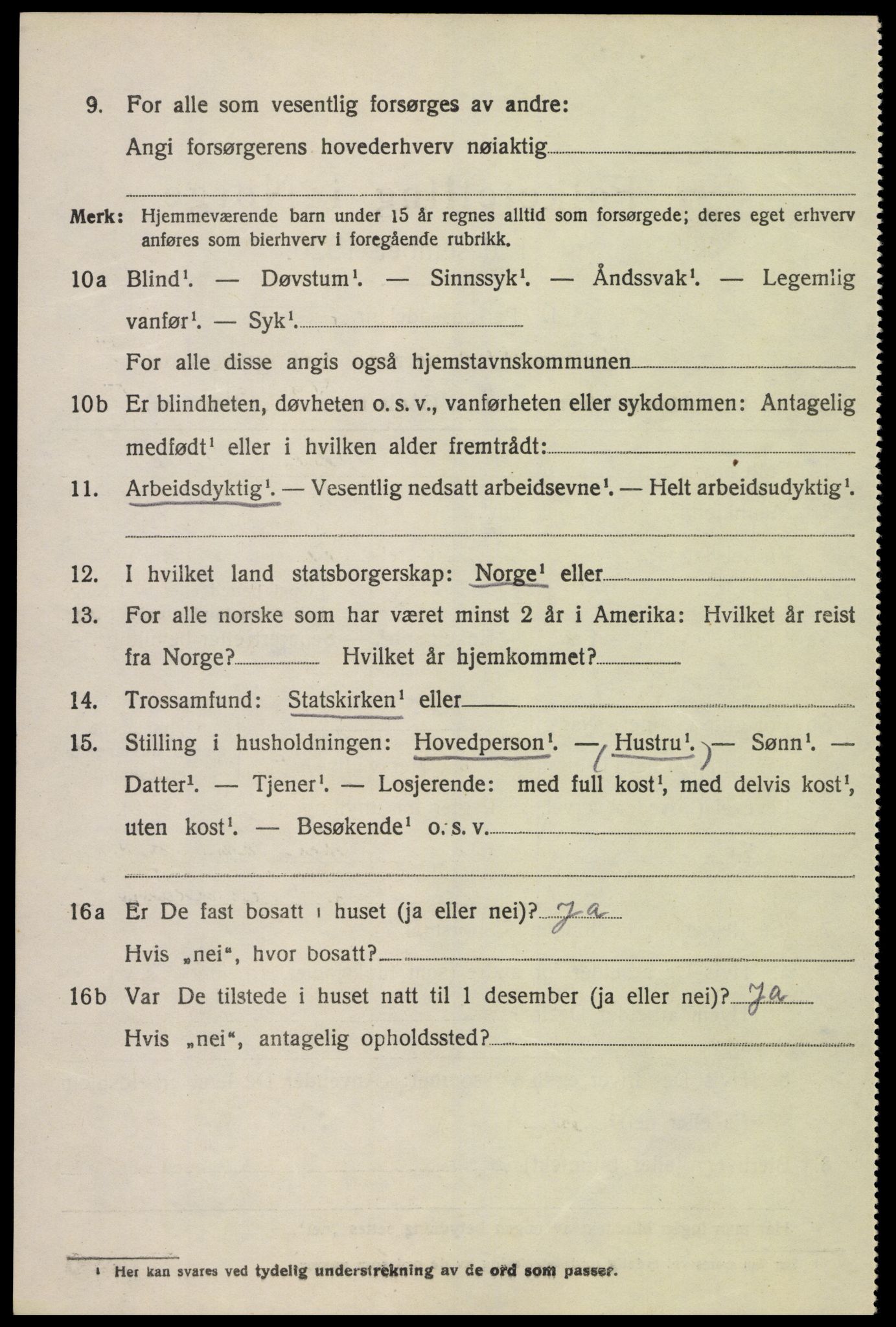 SAK, Folketelling 1920 for 1028 Vigmostad herred, 1920, s. 1918