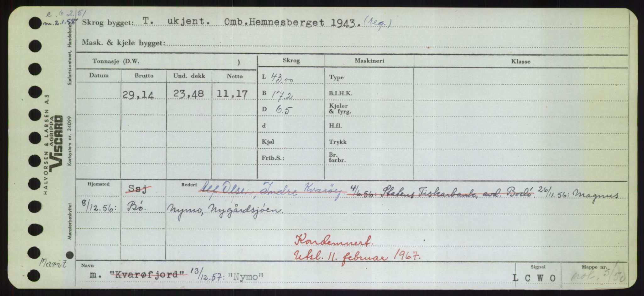 Sjøfartsdirektoratet med forløpere, Skipsmålingen, AV/RA-S-1627/H/Hd/L0027: Fartøy, Norhop-Nør, s. 471
