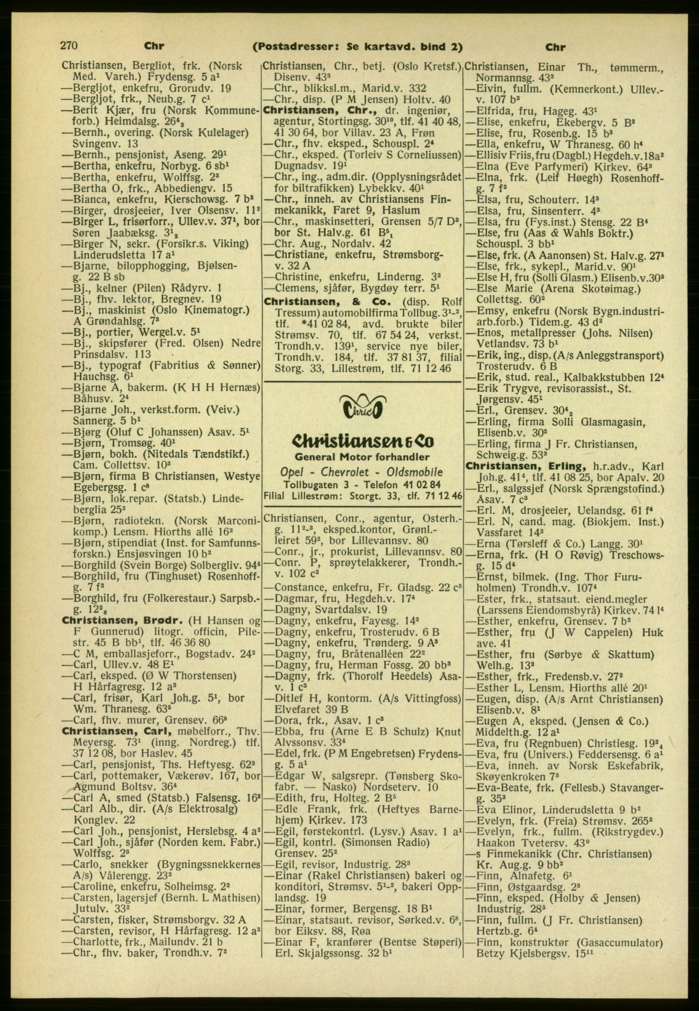 Kristiania/Oslo adressebok, PUBL/-, 1961-1962, s. 270