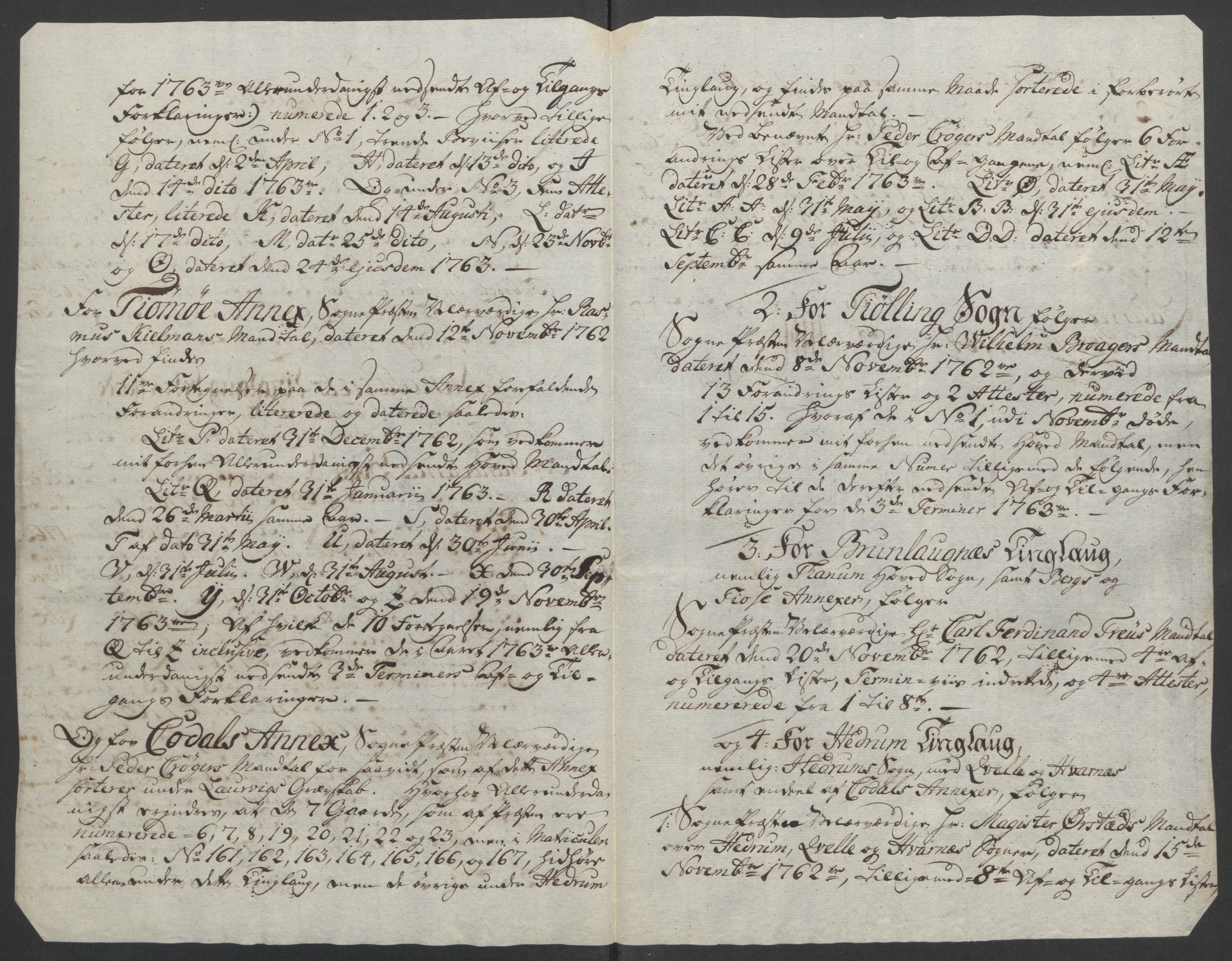 Rentekammeret inntil 1814, Reviderte regnskaper, Fogderegnskap, RA/EA-4092/R33/L2033: Ekstraskatten Larvik grevskap, 1762-1764, s. 402