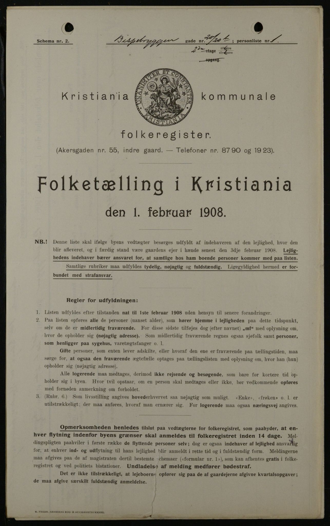 OBA, Kommunal folketelling 1.2.1908 for Kristiania kjøpstad, 1908, s. 5247