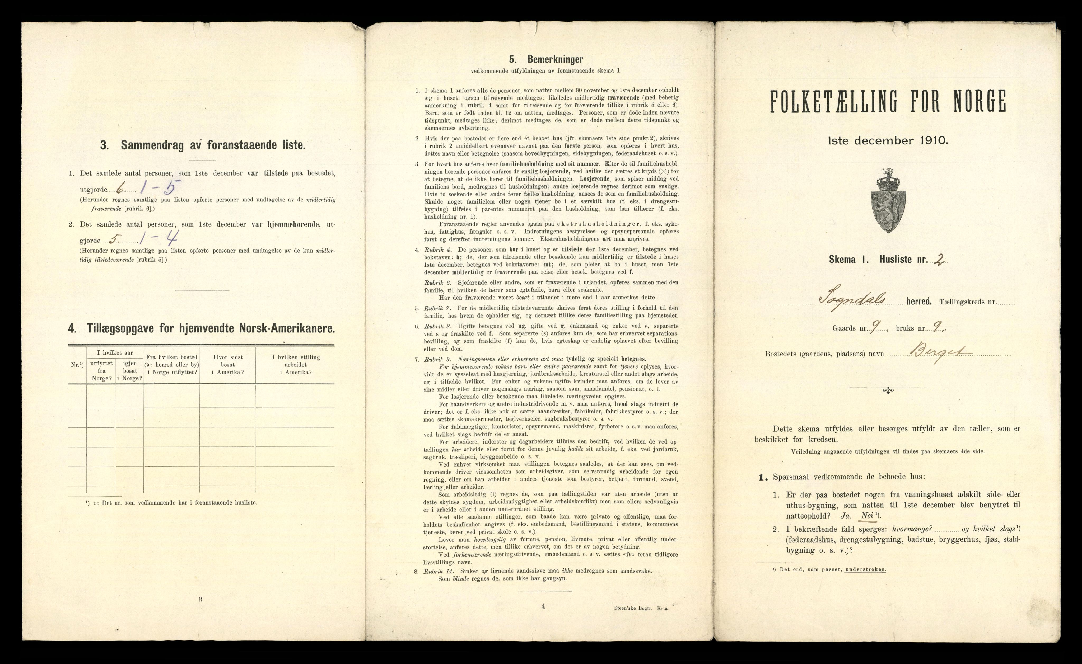 RA, Folketelling 1910 for 1420 Sogndal herred, 1910, s. 46