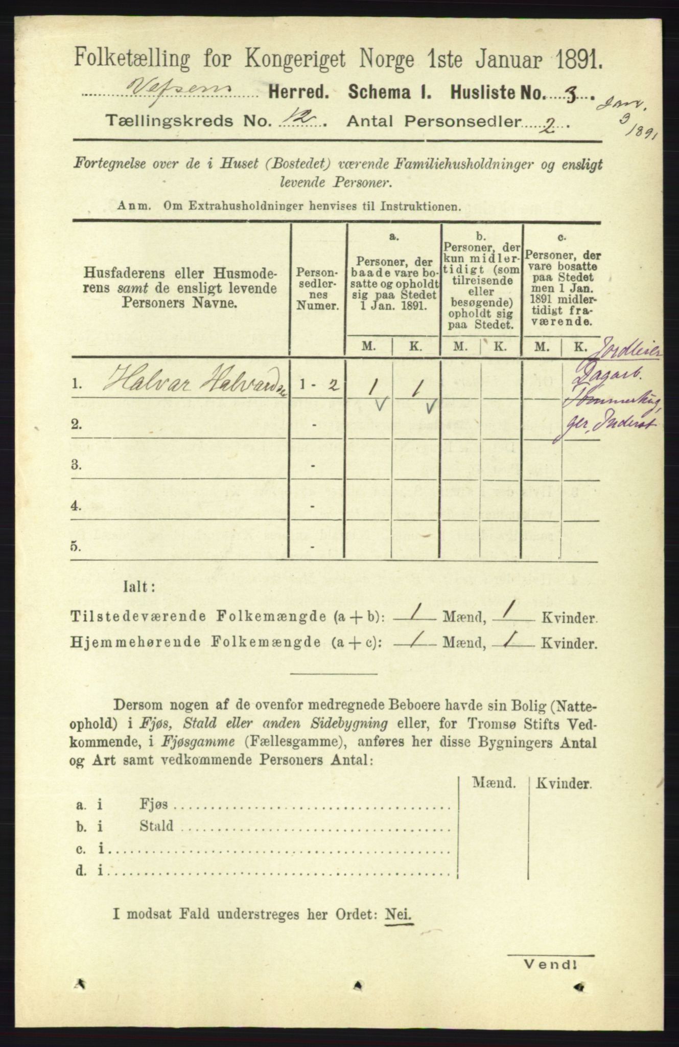 RA, Folketelling 1891 for 1824 Vefsn herred, 1891, s. 6058