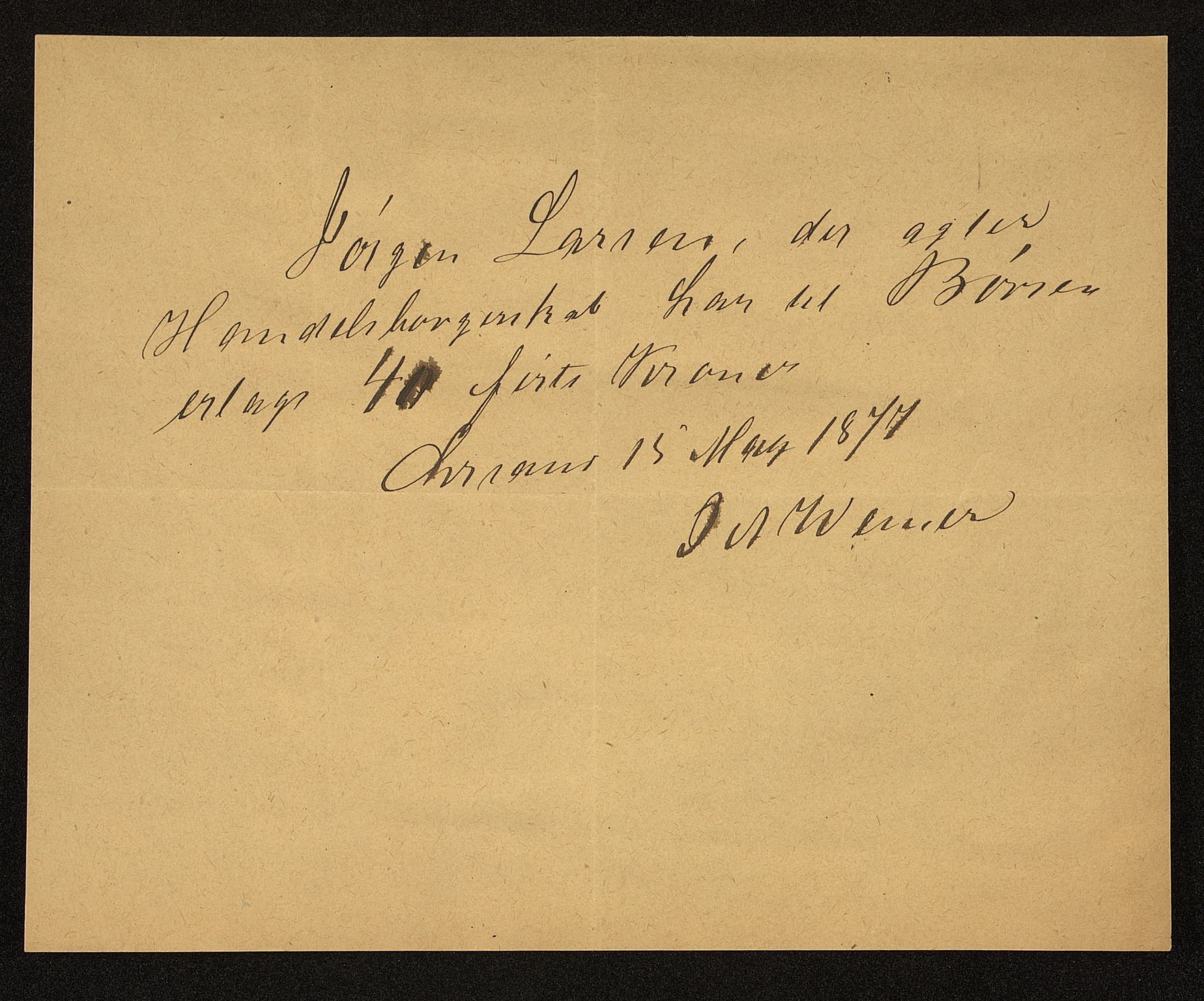 Kristiansand By - Magistraten, ARKSOR/1001KG122/G/Gc/L0009: Borgerbrev, 1877-1901