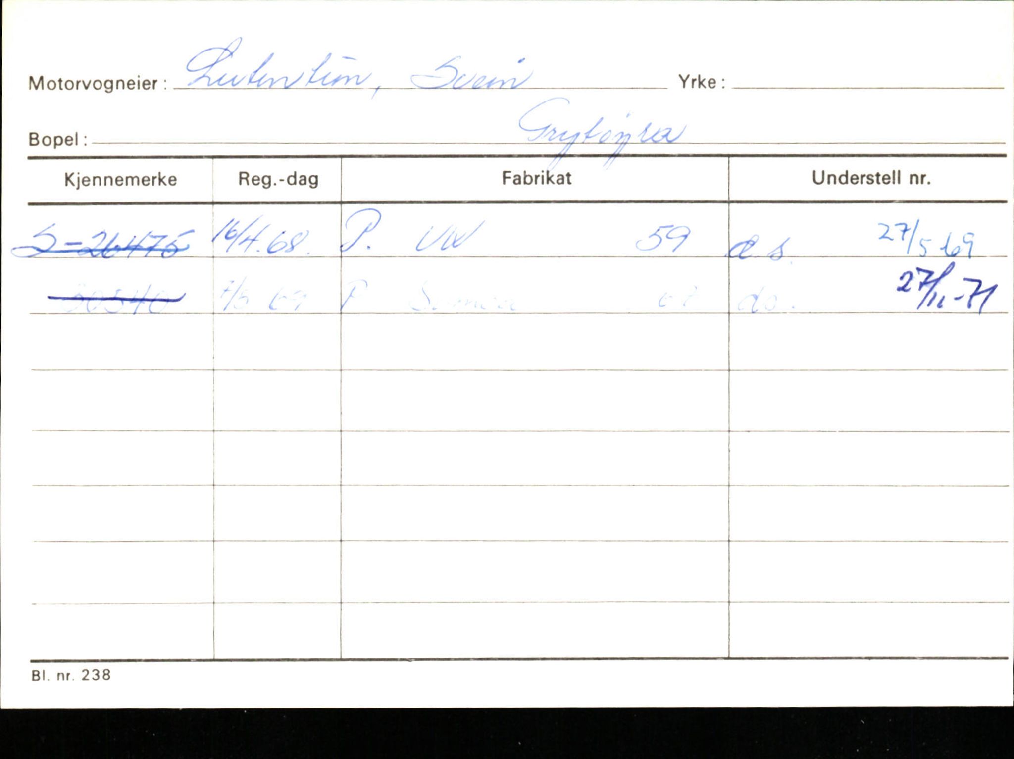 Statens vegvesen, Sogn og Fjordane vegkontor, AV/SAB-A-5301/4/F/L0132: Eigarregister Askvoll A-Å. Balestrand A-Å, 1945-1975, s. 812