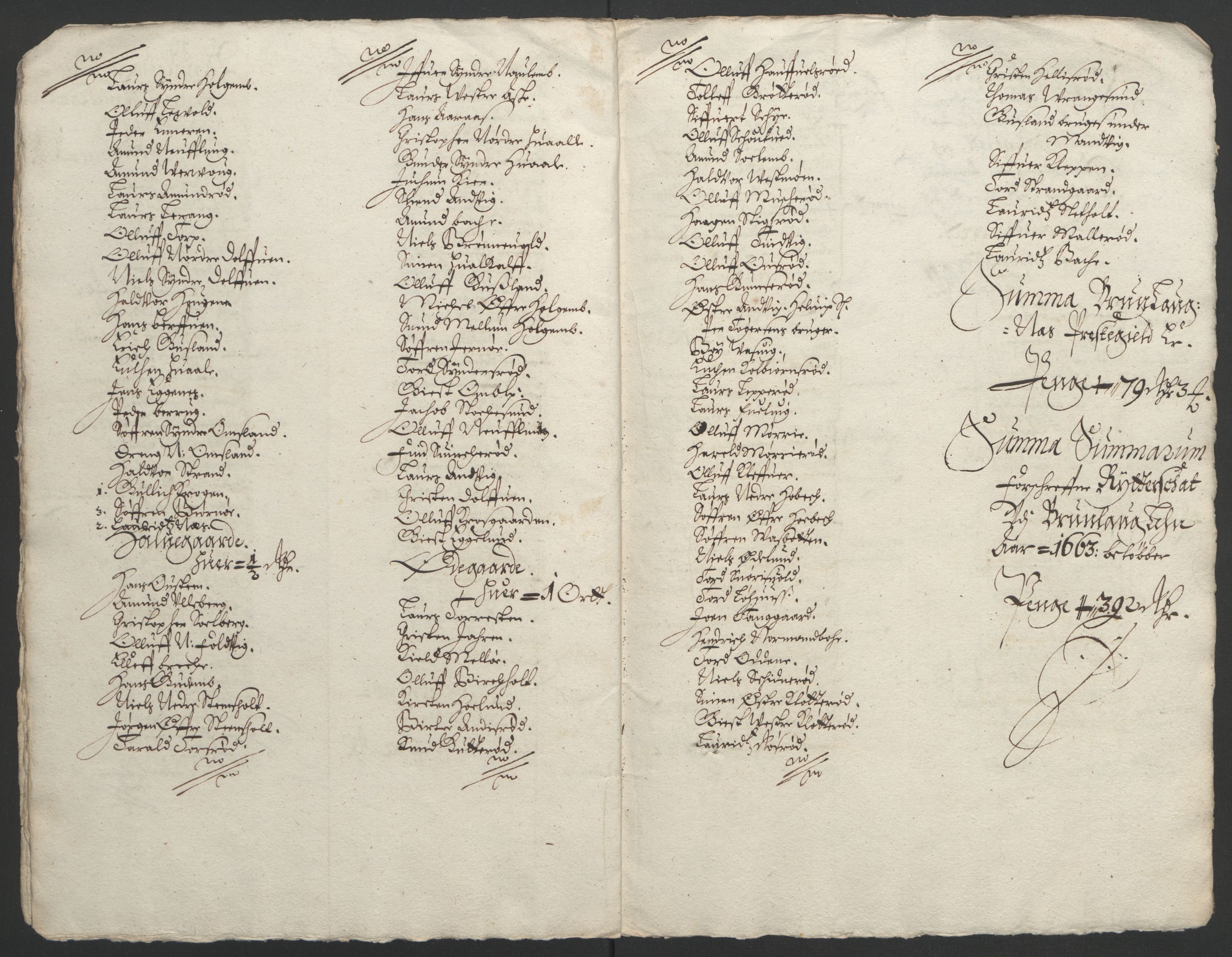 Rentekammeret inntil 1814, Reviderte regnskaper, Fogderegnskap, RA/EA-4092/R33/L1963: Fogderegnskap Larvik grevskap, 1662-1664, s. 163