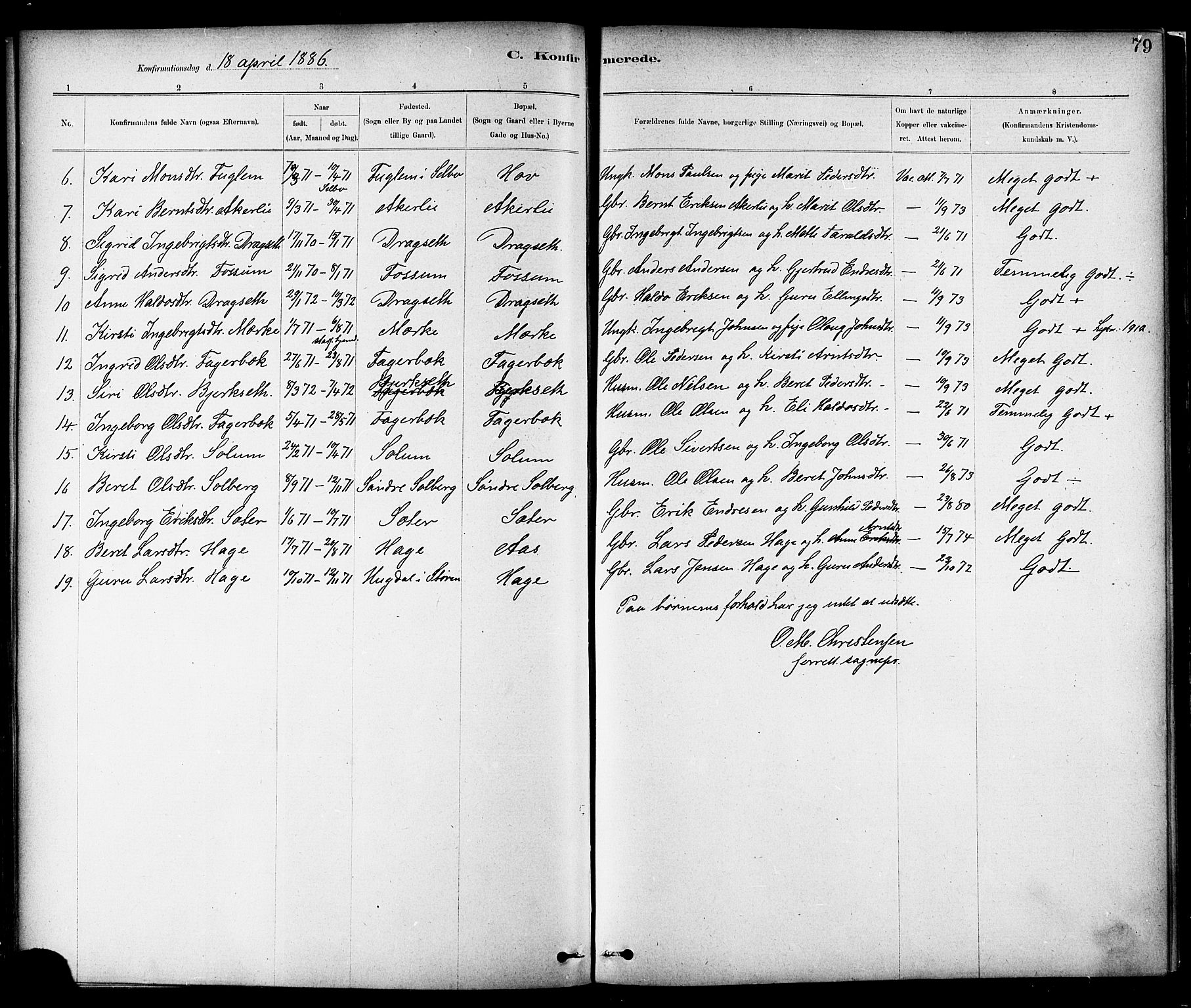Ministerialprotokoller, klokkerbøker og fødselsregistre - Sør-Trøndelag, AV/SAT-A-1456/689/L1040: Ministerialbok nr. 689A05, 1878-1890, s. 79