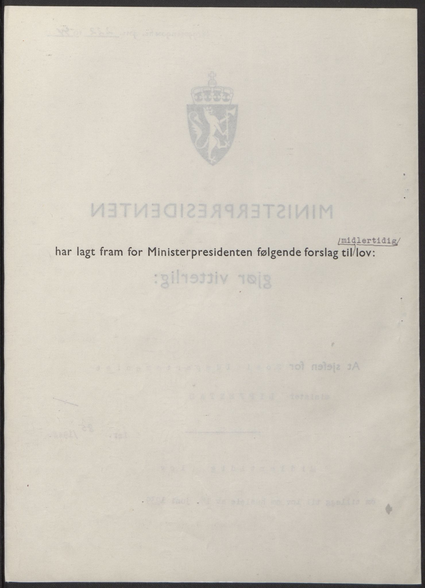 NS-administrasjonen 1940-1945 (Statsrådsekretariatet, de kommisariske statsråder mm), RA/S-4279/D/Db/L0100: Lover, 1944, s. 400