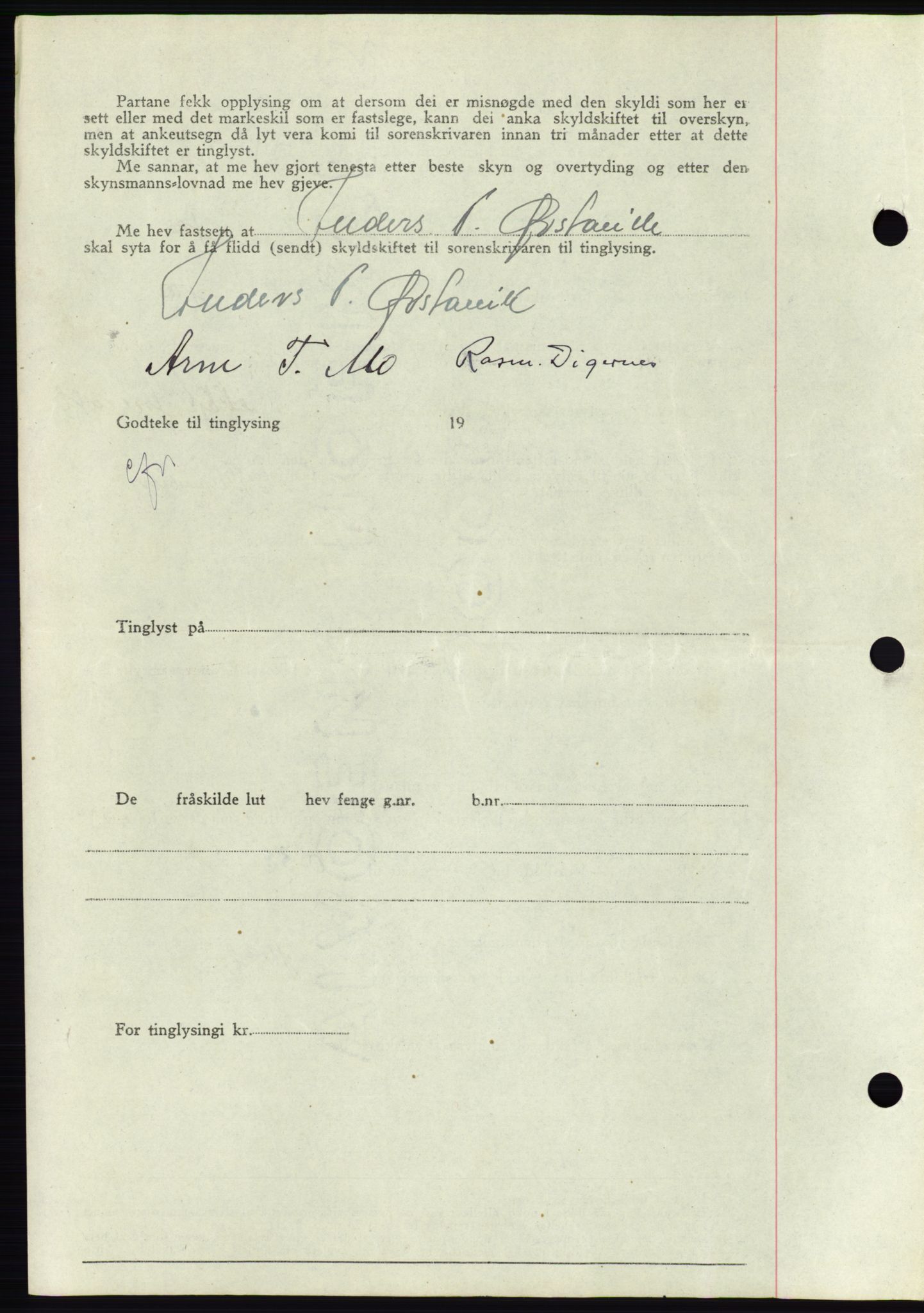 Søre Sunnmøre sorenskriveri, AV/SAT-A-4122/1/2/2C/L0078: Pantebok nr. 4A, 1946-1946, Dagboknr: 236/1946