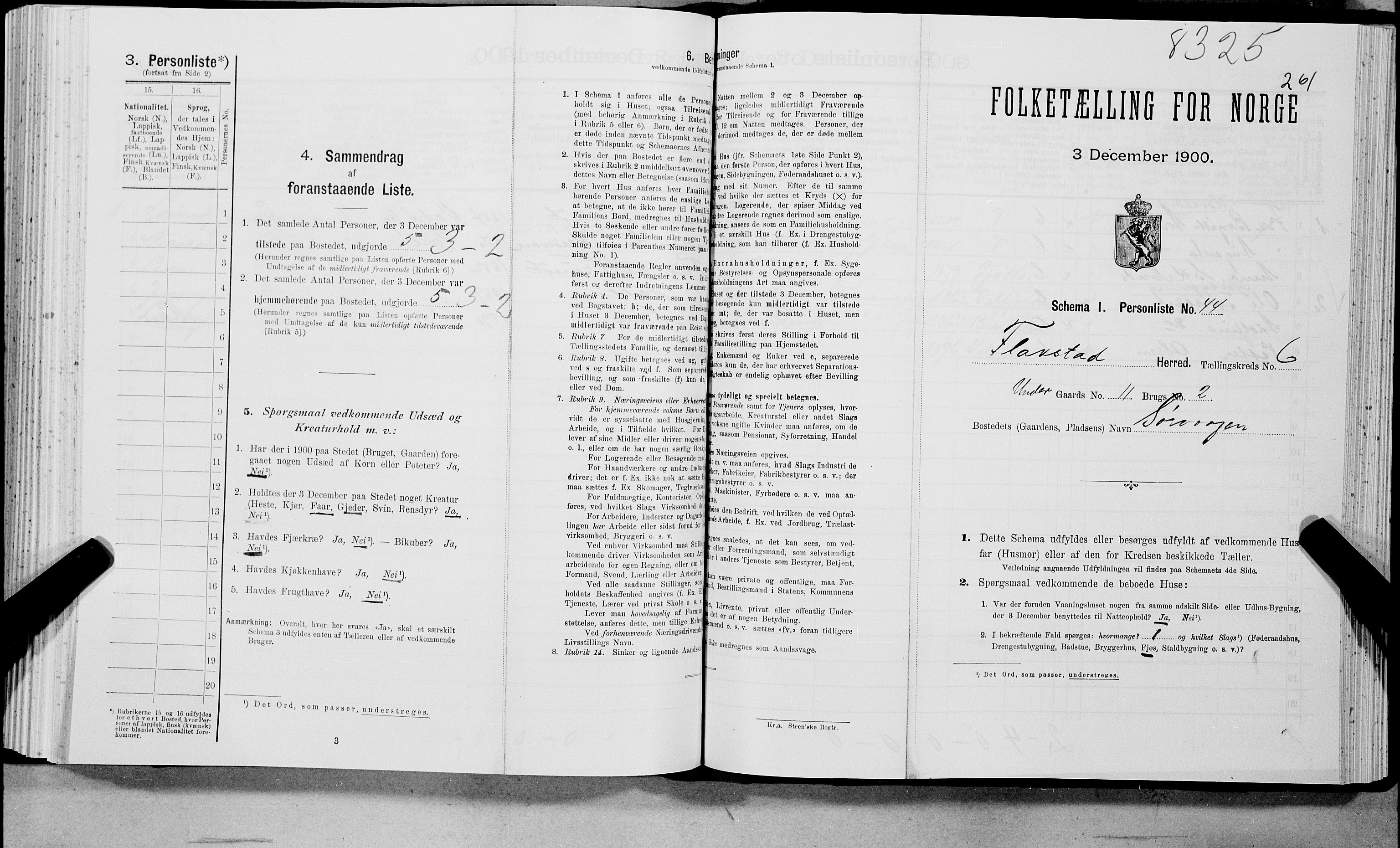 SAT, Folketelling 1900 for 1859 Flakstad herred, 1900, s. 751