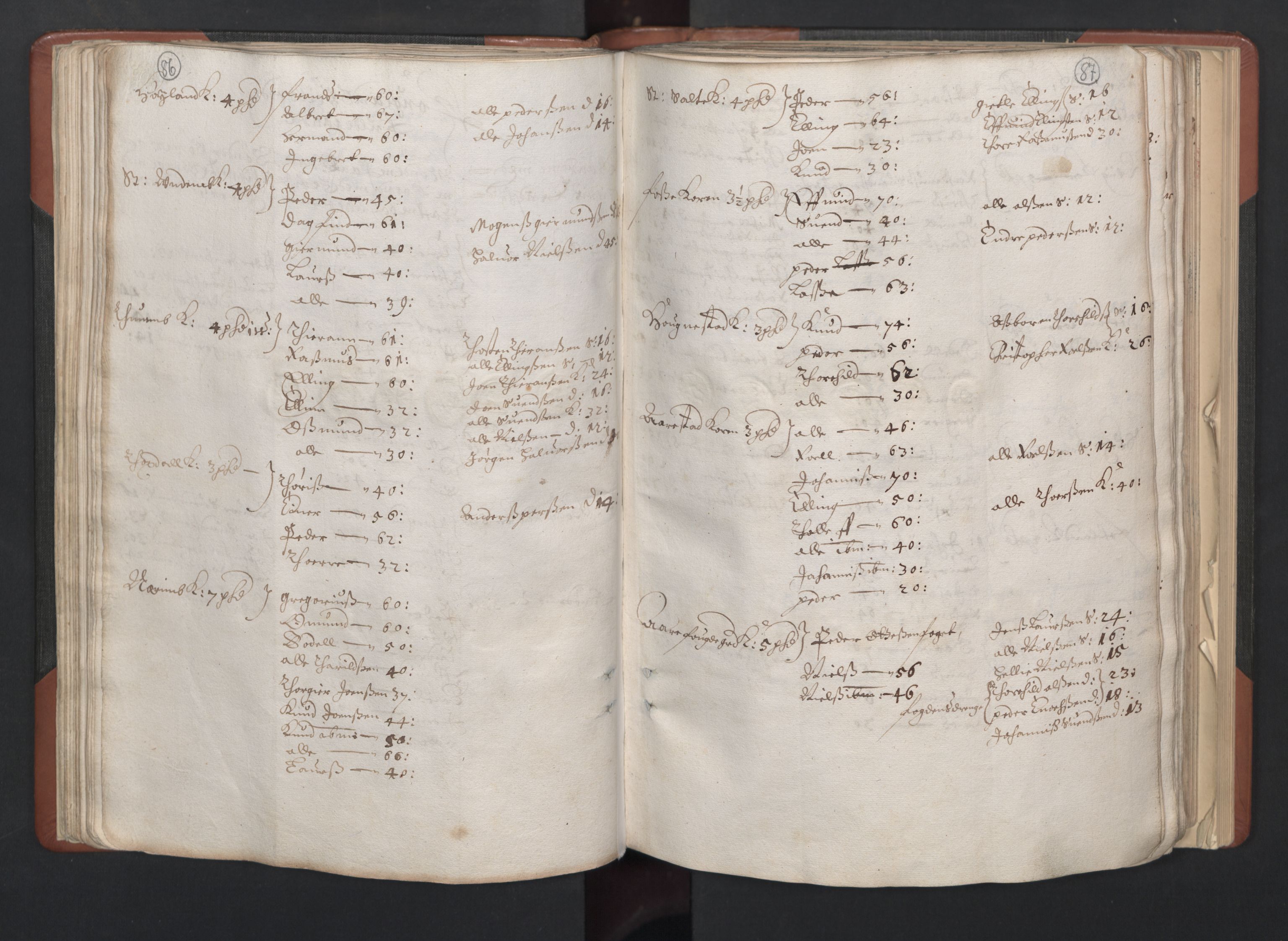 RA, Fogdenes og sorenskrivernes manntall 1664-1666, nr. 11: Jæren og Dalane fogderi, 1664, s. 86-87