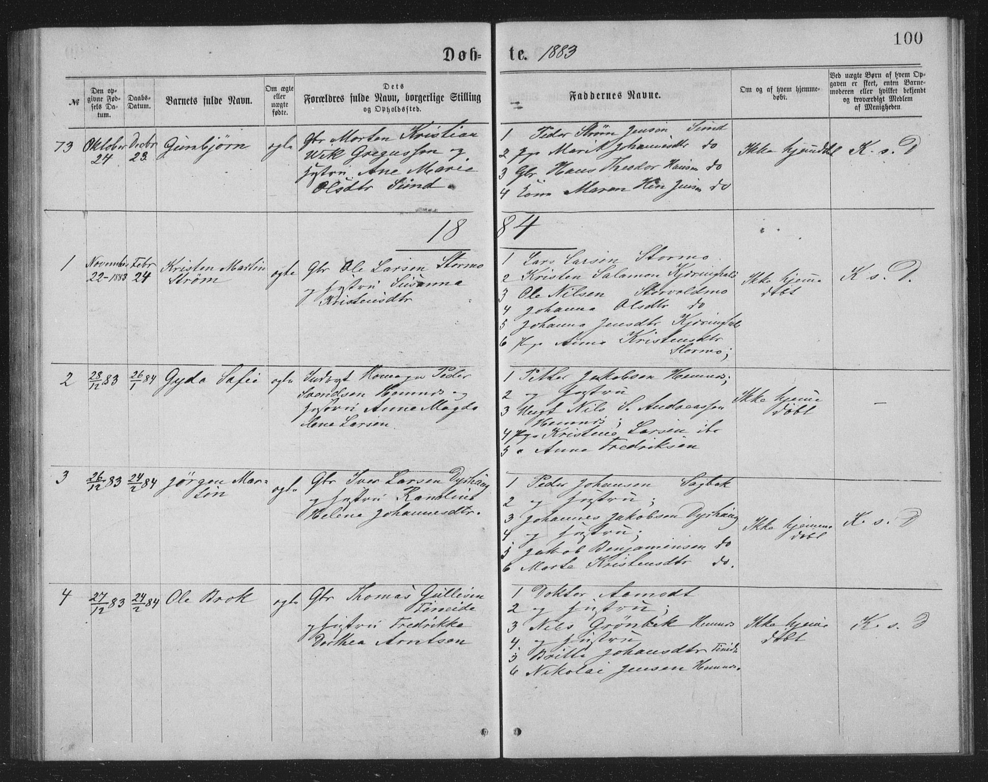 Ministerialprotokoller, klokkerbøker og fødselsregistre - Nordland, SAT/A-1459/825/L0369: Klokkerbok nr. 825C06, 1873-1885, s. 100