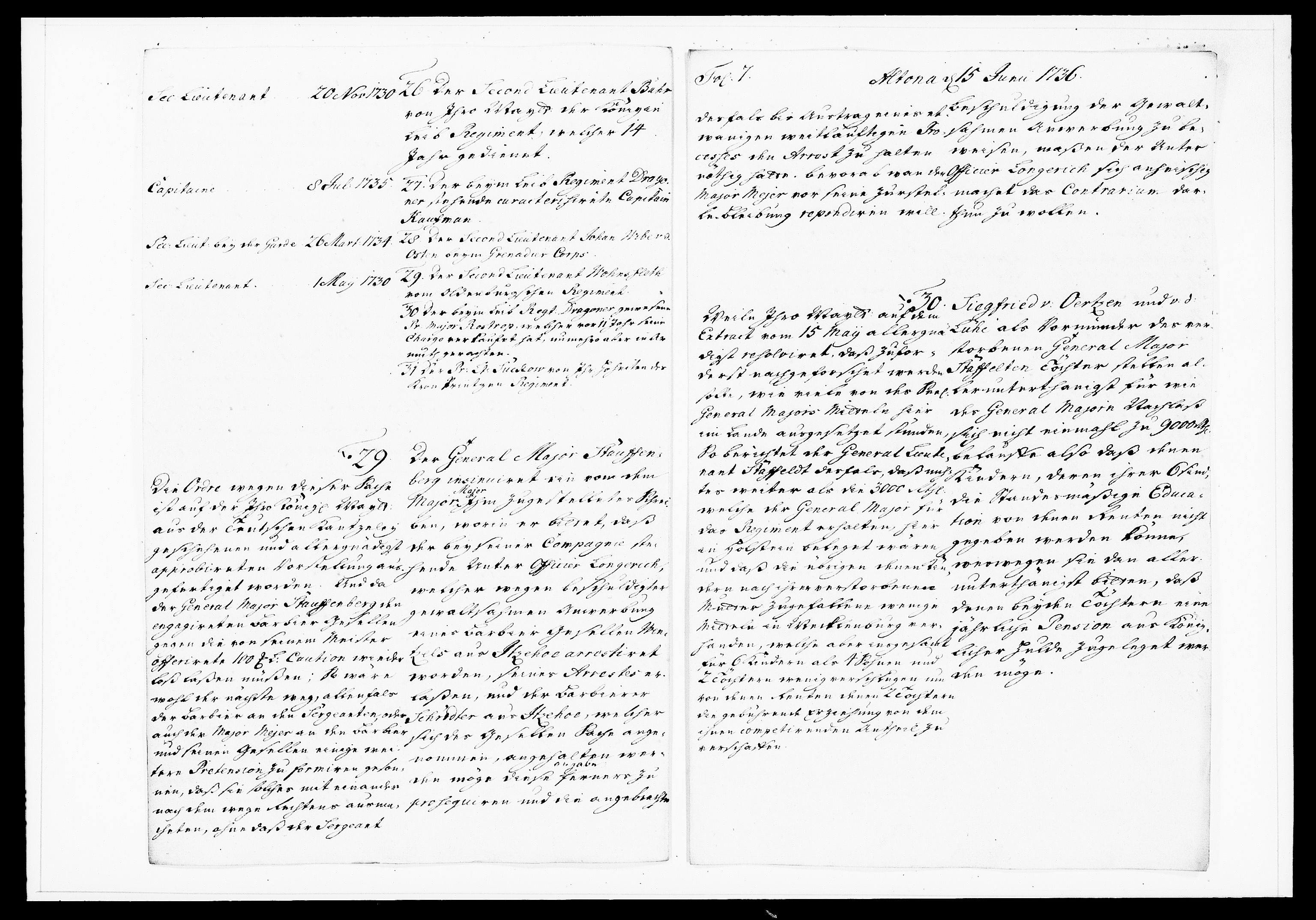 Krigskollegiet, Krigskancelliet, DRA/A-0006/-/1130-1137: Refererede sager, 1736, s. 211