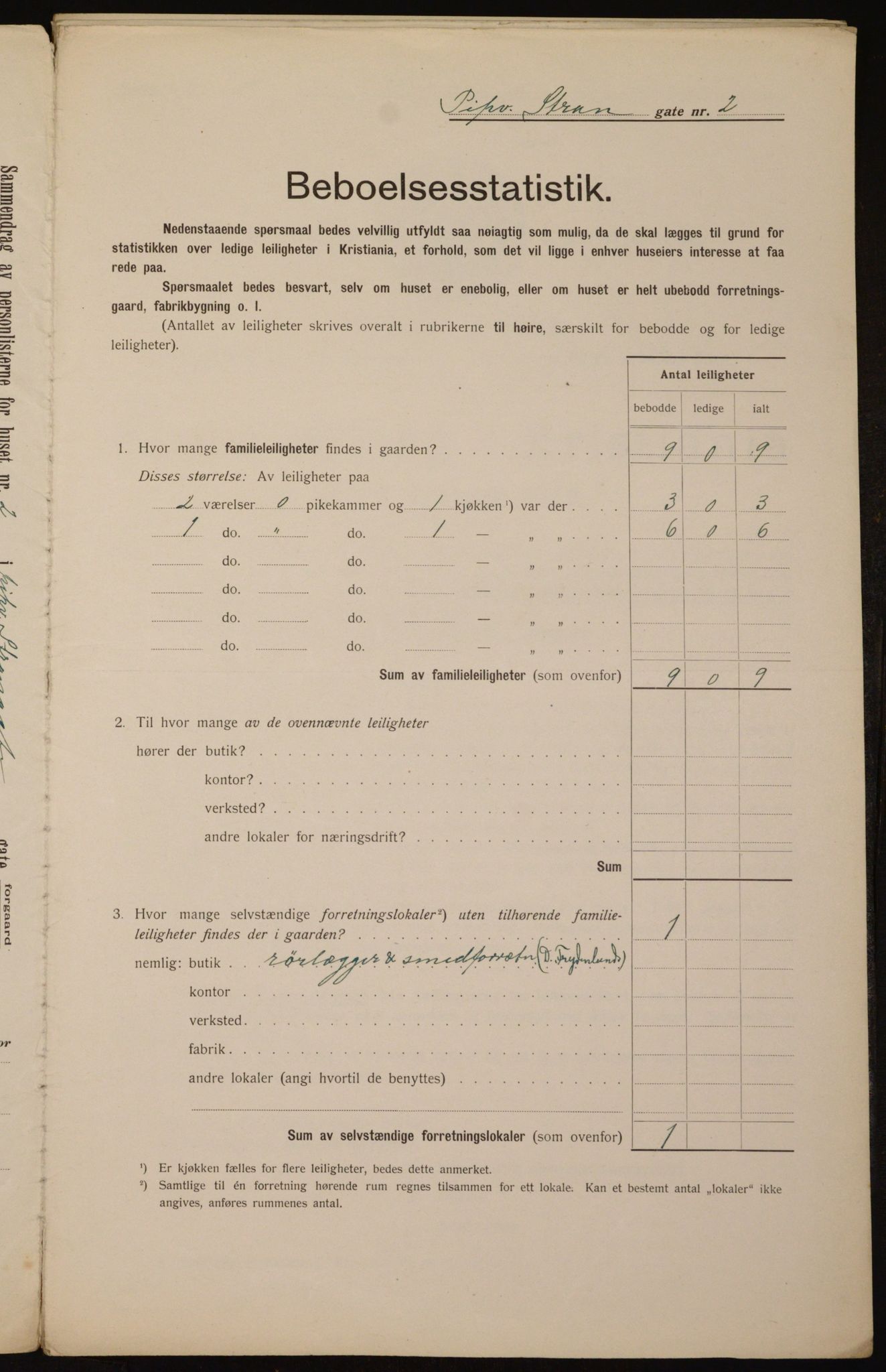 OBA, Kommunal folketelling 1.2.1912 for Kristiania, 1912, s. 103676