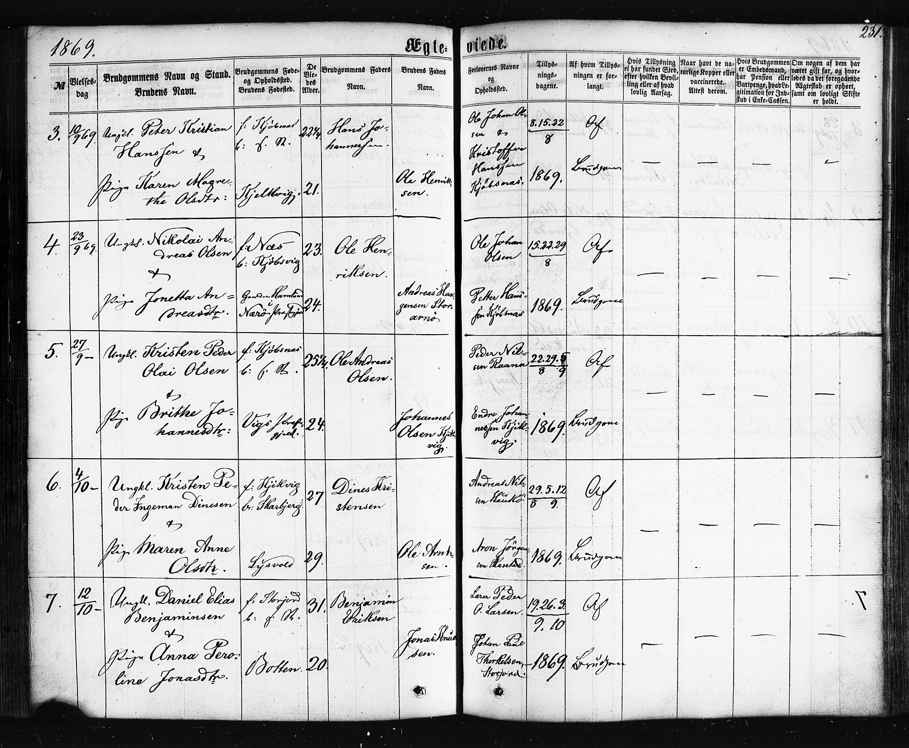Ministerialprotokoller, klokkerbøker og fødselsregistre - Nordland, AV/SAT-A-1459/861/L0867: Ministerialbok nr. 861A02, 1864-1878, s. 231
