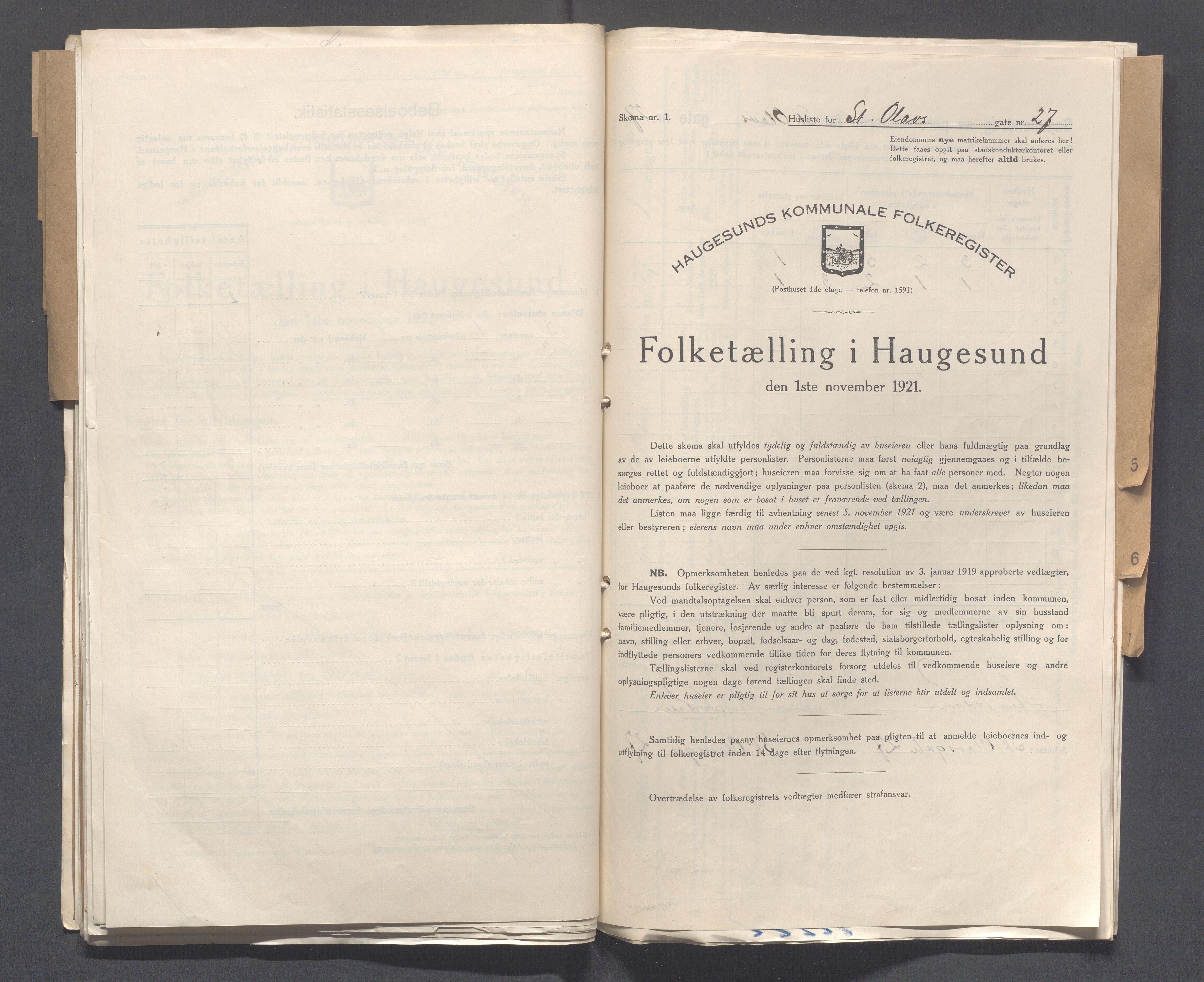 IKAR, Kommunal folketelling 1.11.1921 for Haugesund, 1921, s. 4311