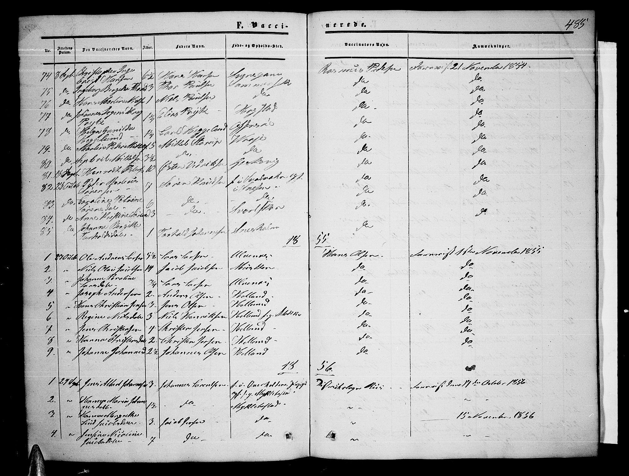 Ministerialprotokoller, klokkerbøker og fødselsregistre - Nordland, AV/SAT-A-1459/872/L1046: Klokkerbok nr. 872C02, 1852-1879, s. 485