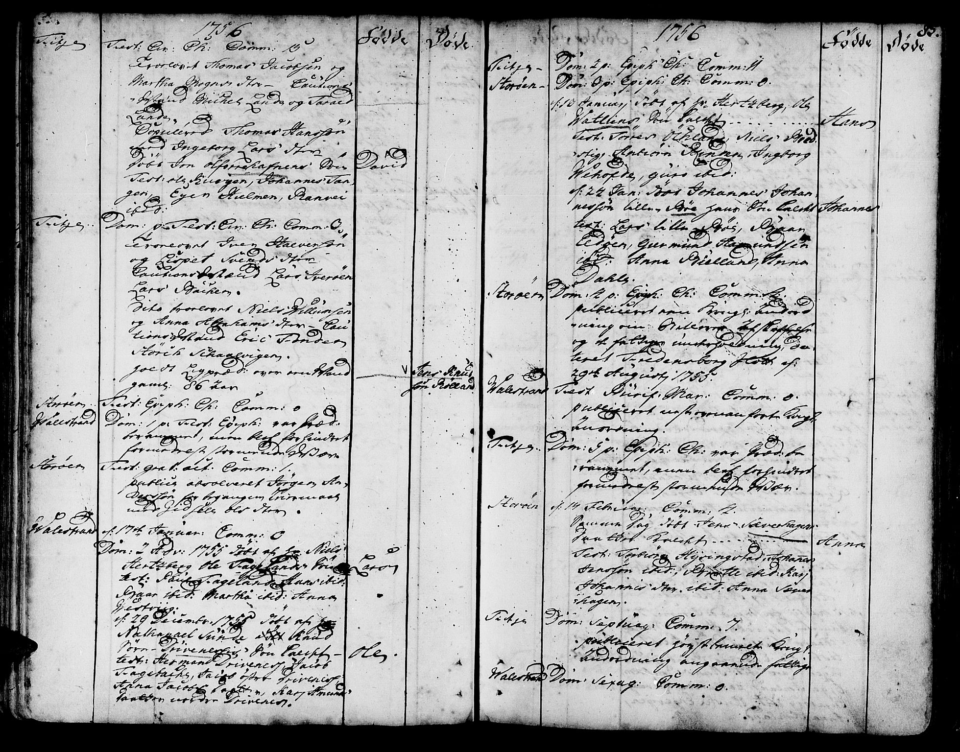 Stord sokneprestembete, SAB/A-78201/H/Haa: Ministerialbok nr. A 2, 1744-1777, s. 85