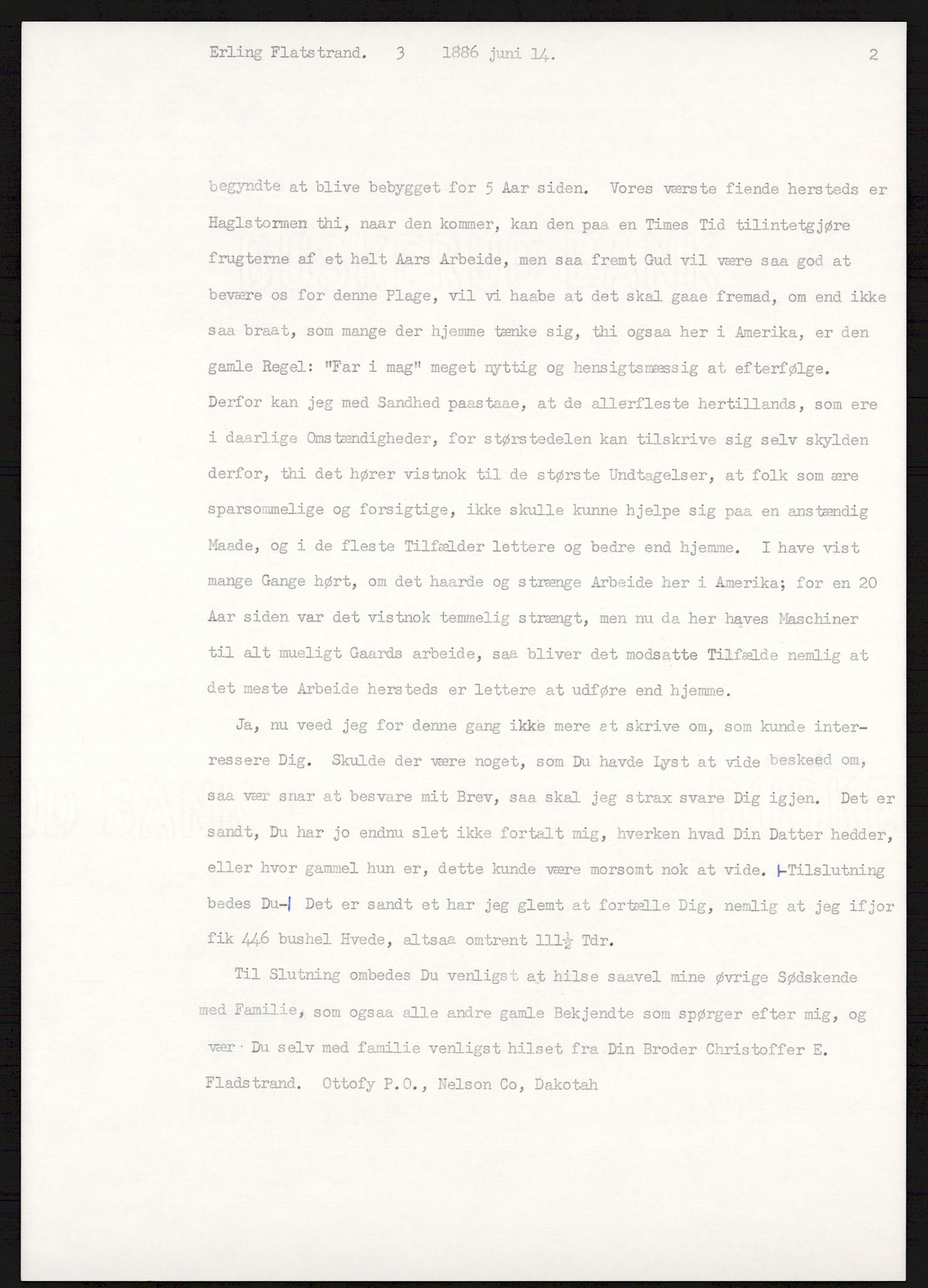 Samlinger til kildeutgivelse, Amerikabrevene, RA/EA-4057/F/L0017: Innlån fra Buskerud: Bratås, 1838-1914, s. 373