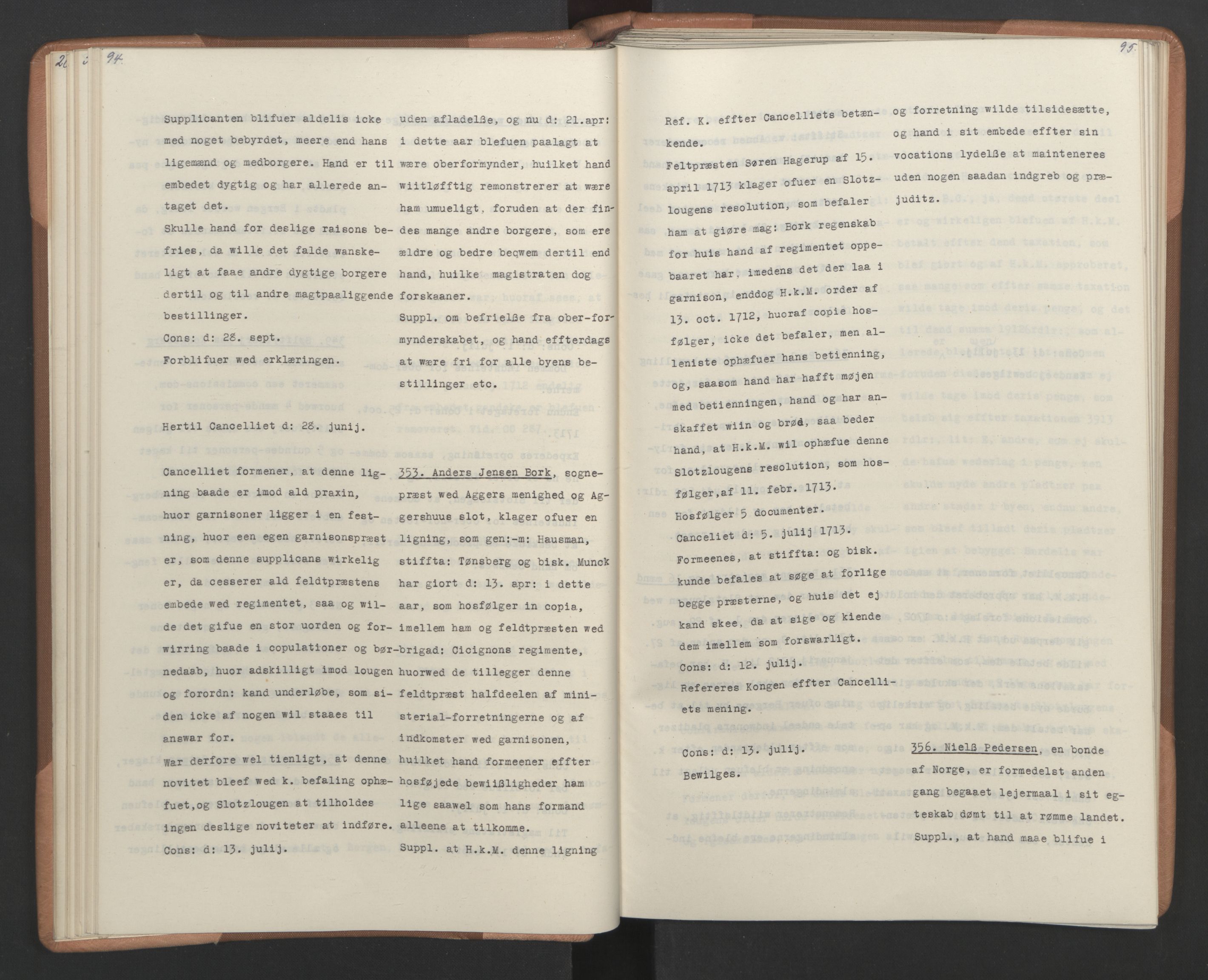 Avskriftsamlingen, RA/EA-4022/F/Fa/L0079: Supplikker, 1712-1713, s. 51