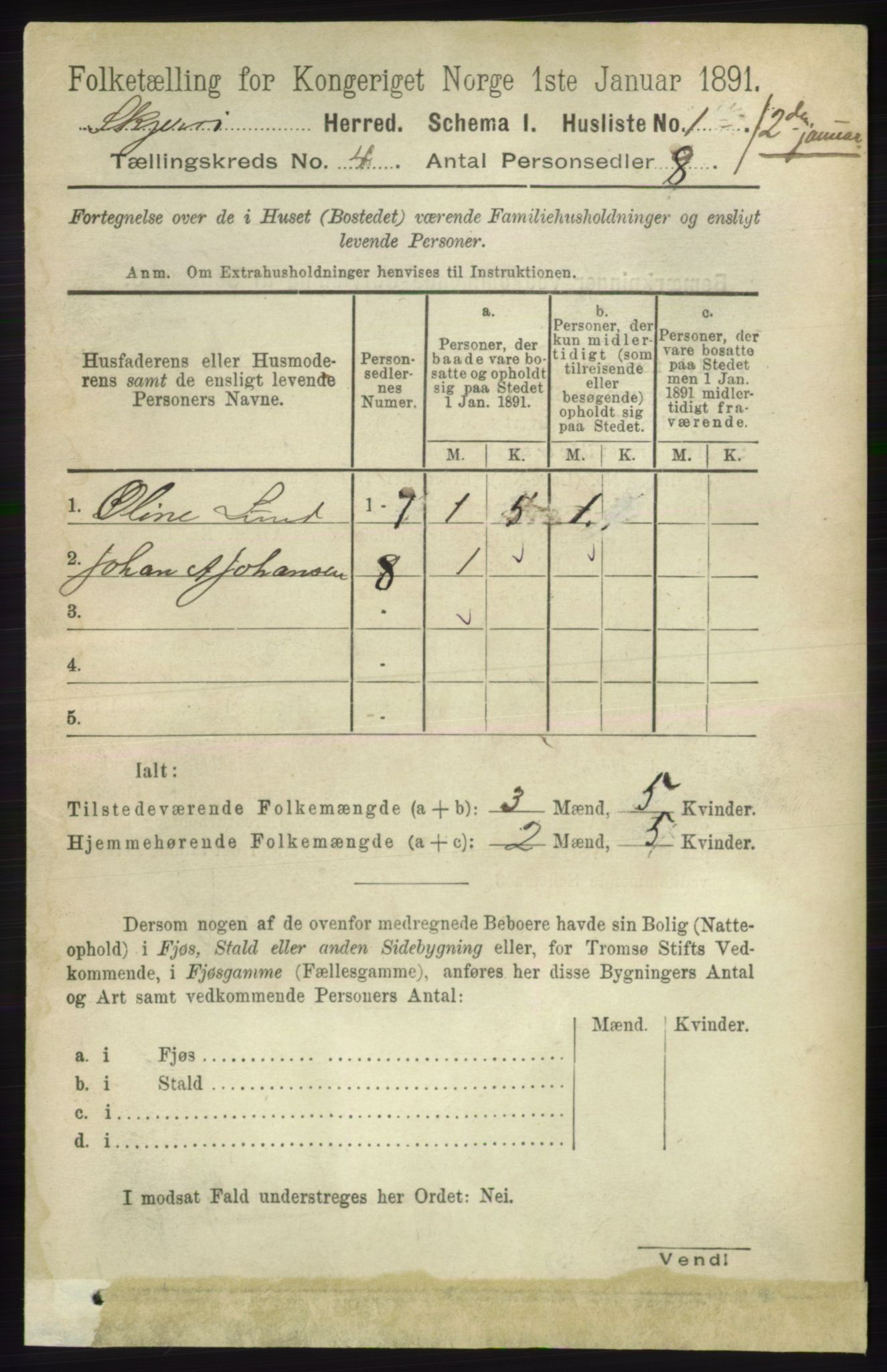 RA, Folketelling 1891 for 1941 Skjervøy herred, 1891, s. 2224