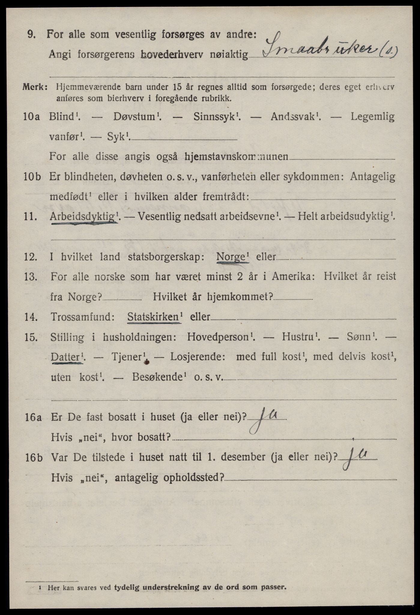 SAT, Folketelling 1920 for 1569 Aure herred, 1920, s. 1825