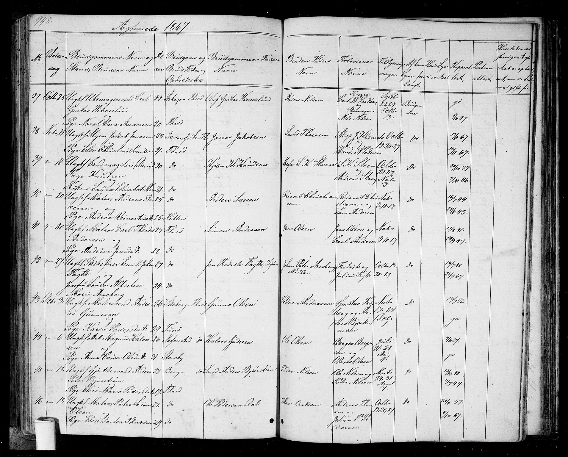 Halden prestekontor Kirkebøker, SAO/A-10909/G/Ga/L0005b: Klokkerbok nr. 5B, 1864-1868, s. 948