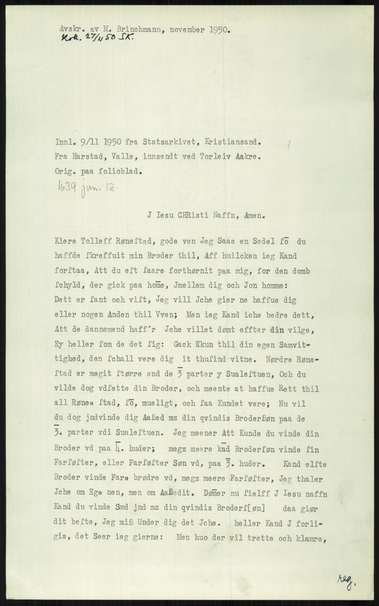 Samlinger til kildeutgivelse, Diplomavskriftsamlingen, AV/RA-EA-4053/H/Ha, s. 2664